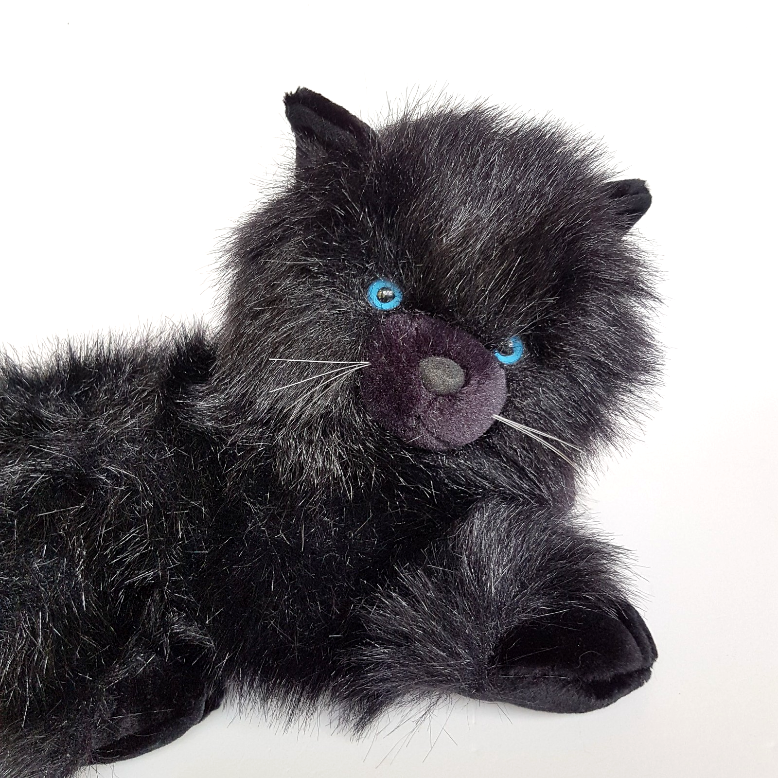 Blue Eye BLACK CAT Plush Soft Toy Stuffed Animal UNBRANDED Cuddly Cute Pet Toy3