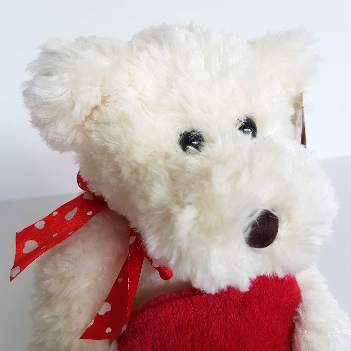 Vintage MYER LOVE HEART TEDDY BEAR Plush 30cm Stuffed Animal Soft Toy TAGS Gift7