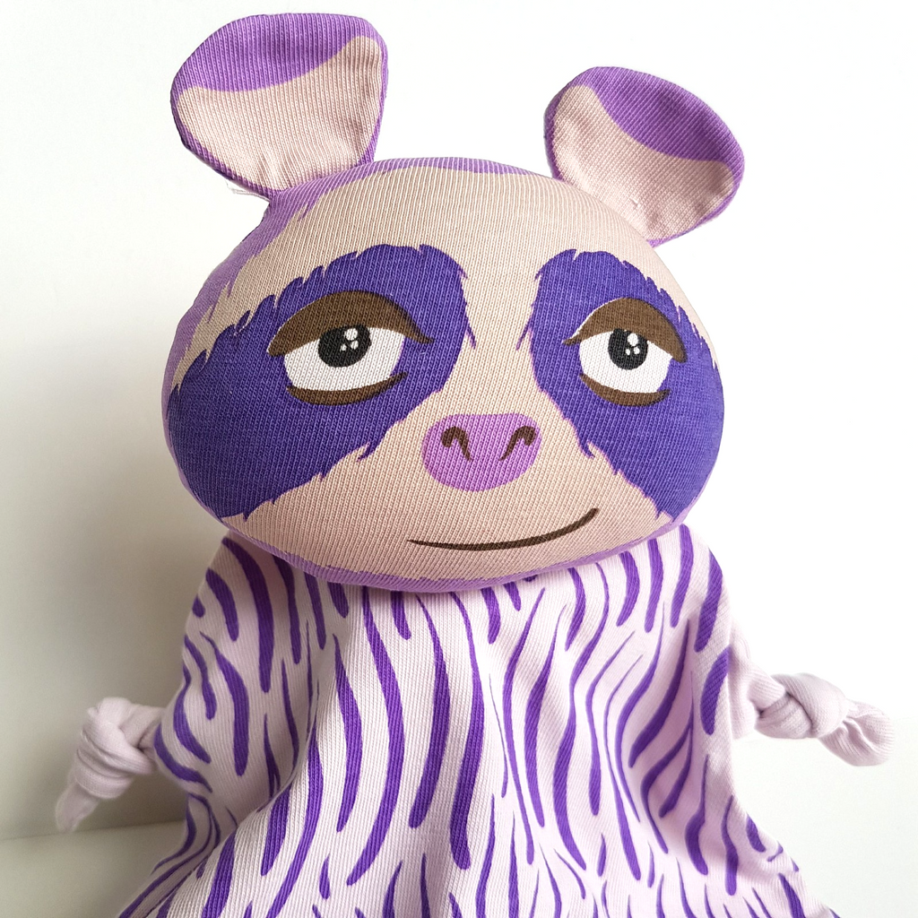Wundersleep PURPLE SLOTH Baby Lovey Comforter Security Blanket Sleep Soft Toy1