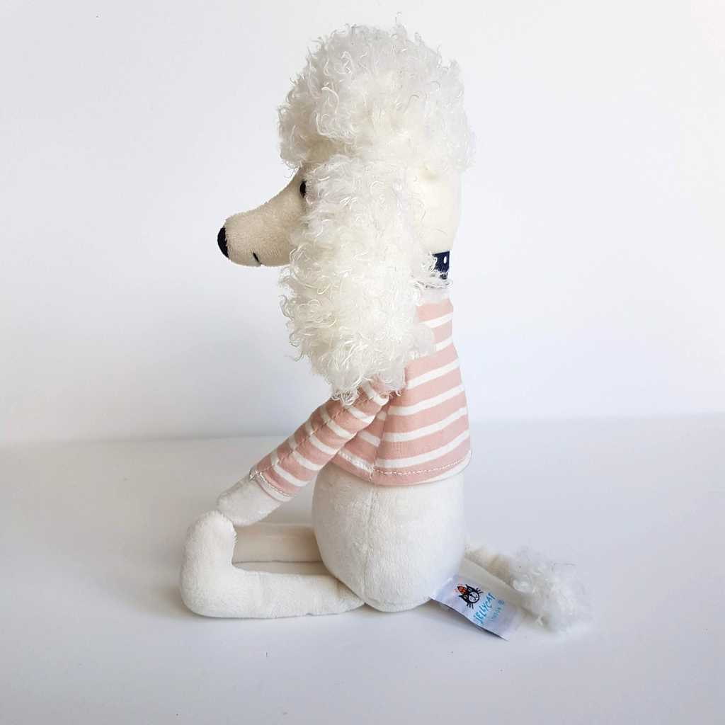 Jellycat BEATNIK BUDDY Poodle Dog Paris White Puppy Soft Toy Stuffed Animal Cute5