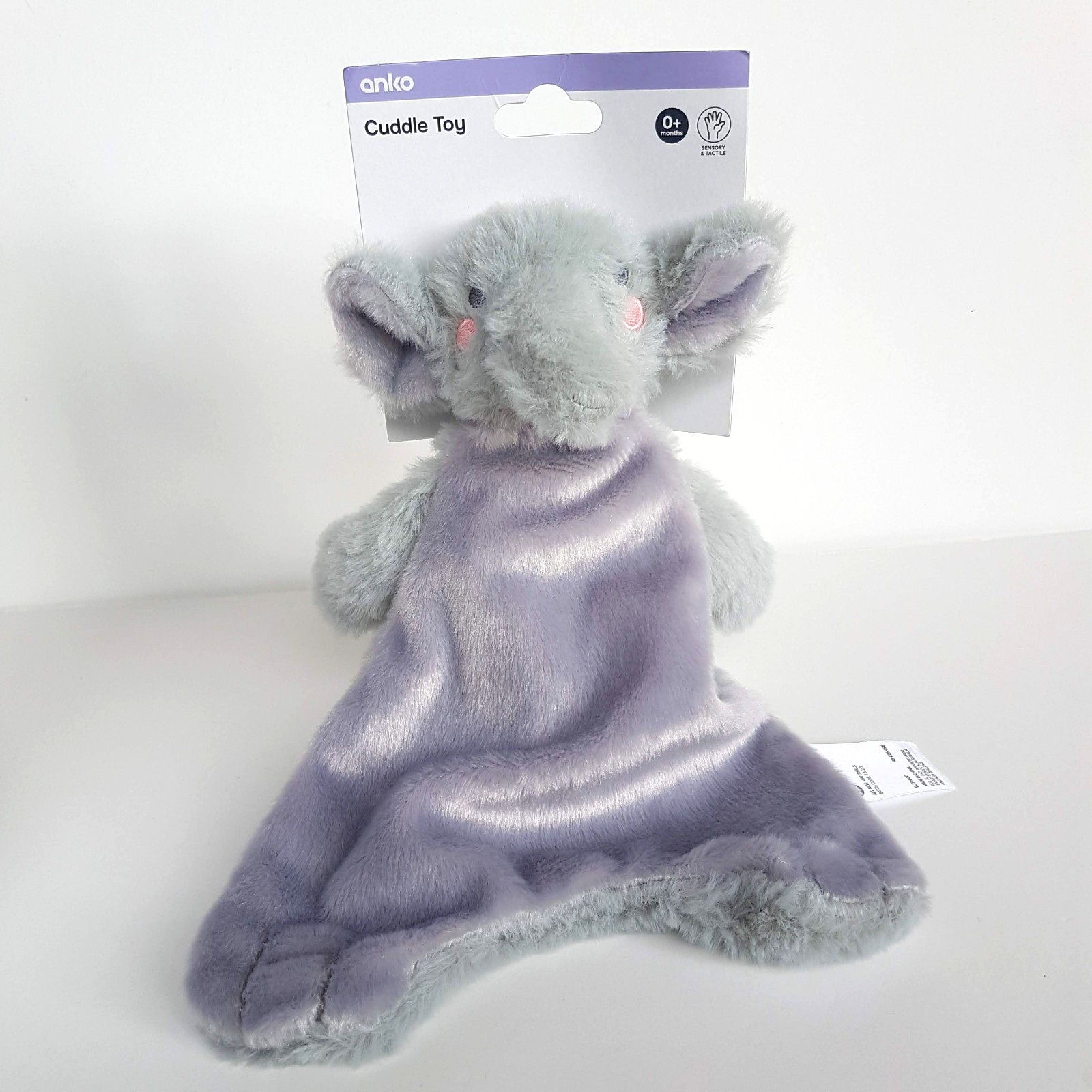 Anko GREY ELEPHANT Lovey Plush Comforter Security Blanket Soft Toy Sleep Toy TAG0