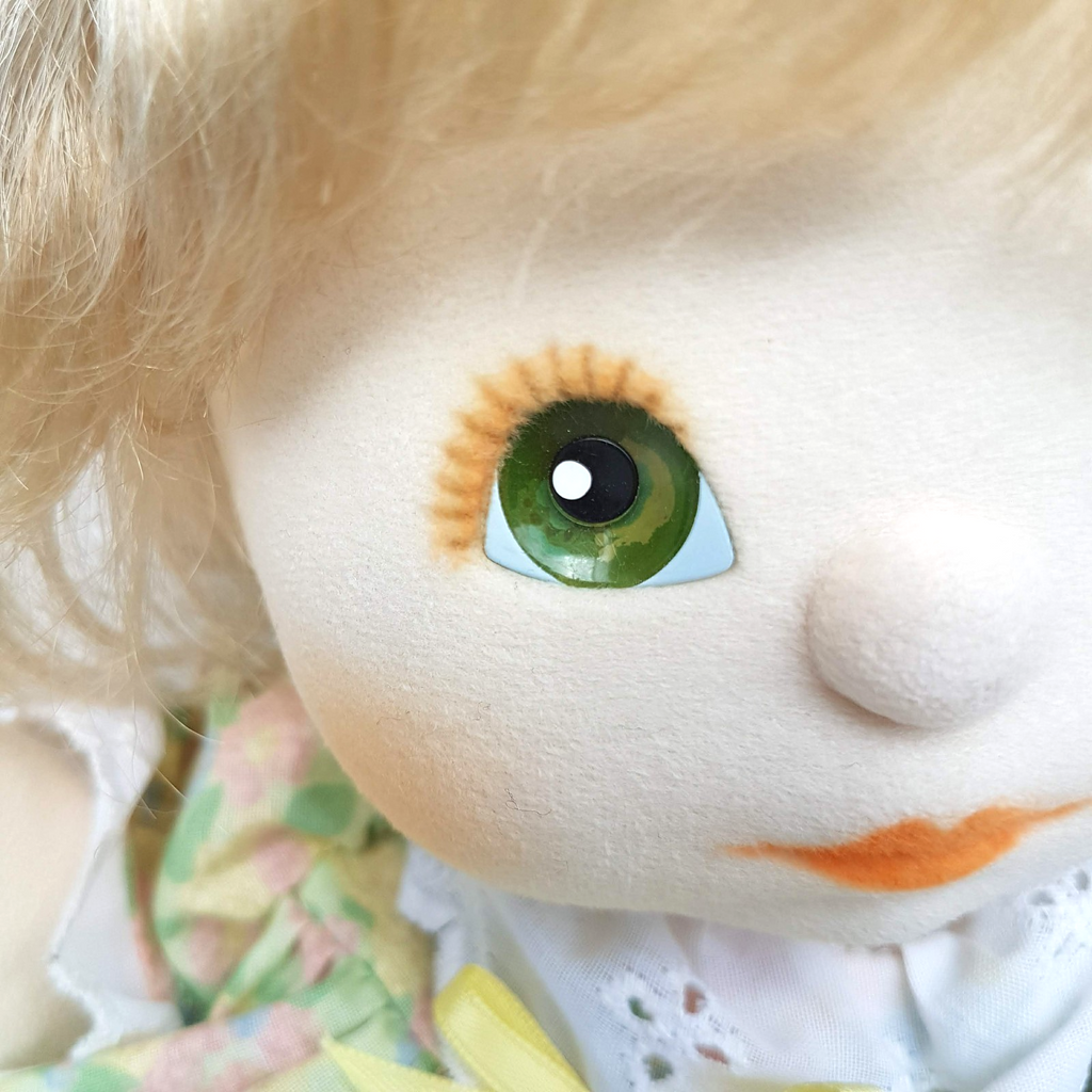 My Child Doll ASH TWO TONE TOP KNOT US Pale Skin 1986 Green Eyes Peach DRESSED4