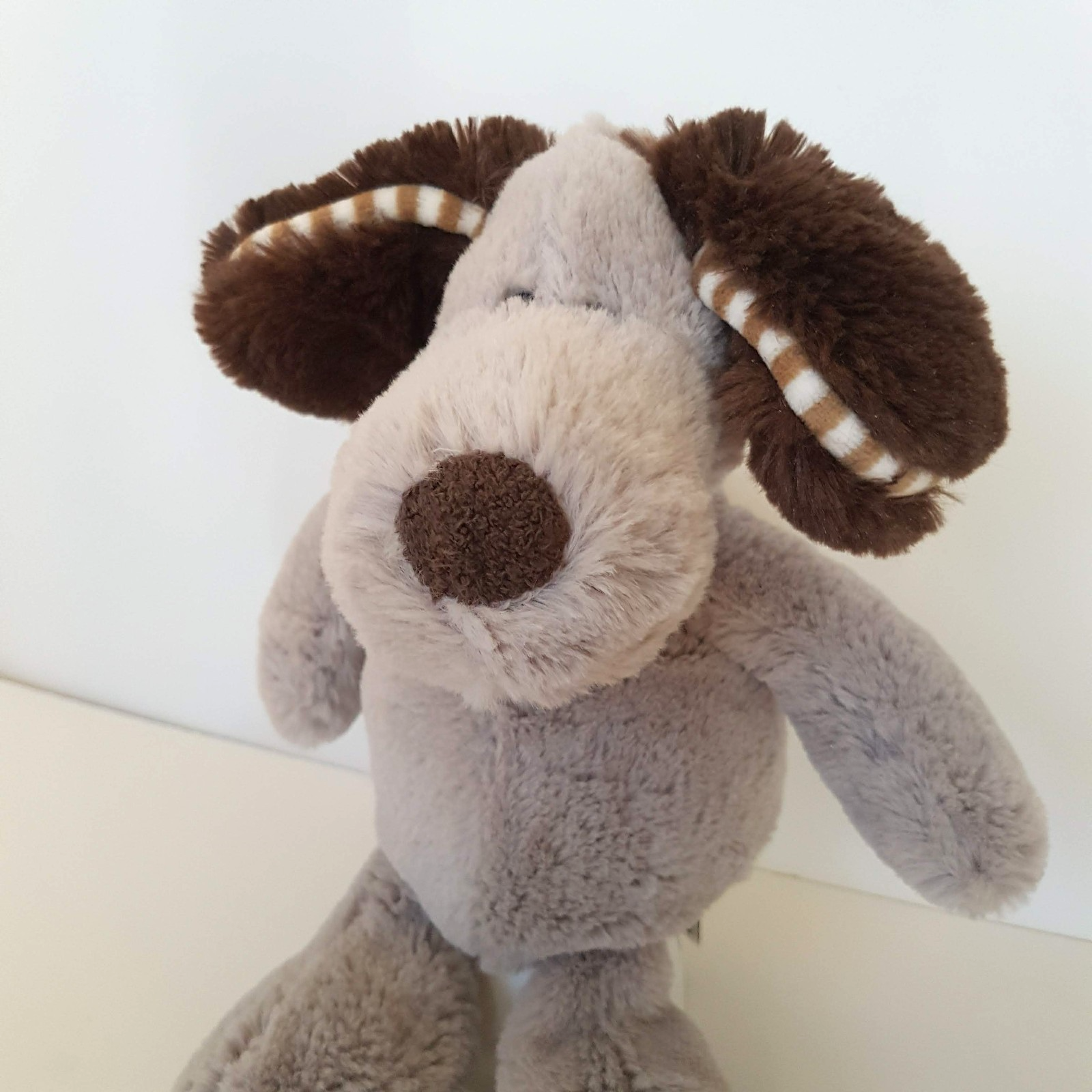 Rare Papaya FLOPPY DOG Plush 27cm Grey Puppy Stuffed Animal Soft Toy Cuddly Cute2