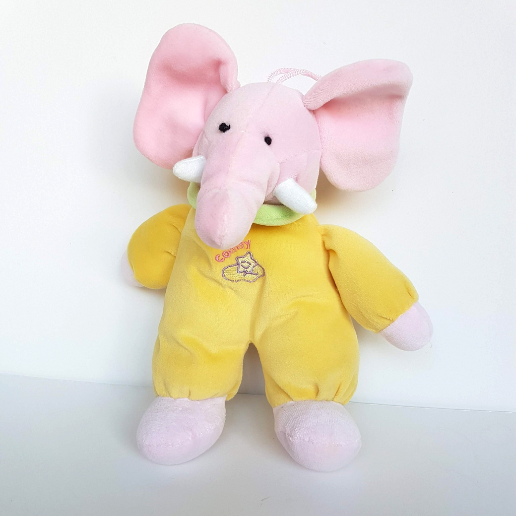 VTG Russ TUSKIE ELEPHANT Velour Lovey Comfy Soft Toy 25cm Plush Stuffed Animal2