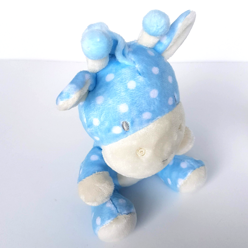 Keel BLUE POLKA DOT GIRAFFE Baby Soft Toy Crinkle Ears Stuffed Animal 16cm Cute3