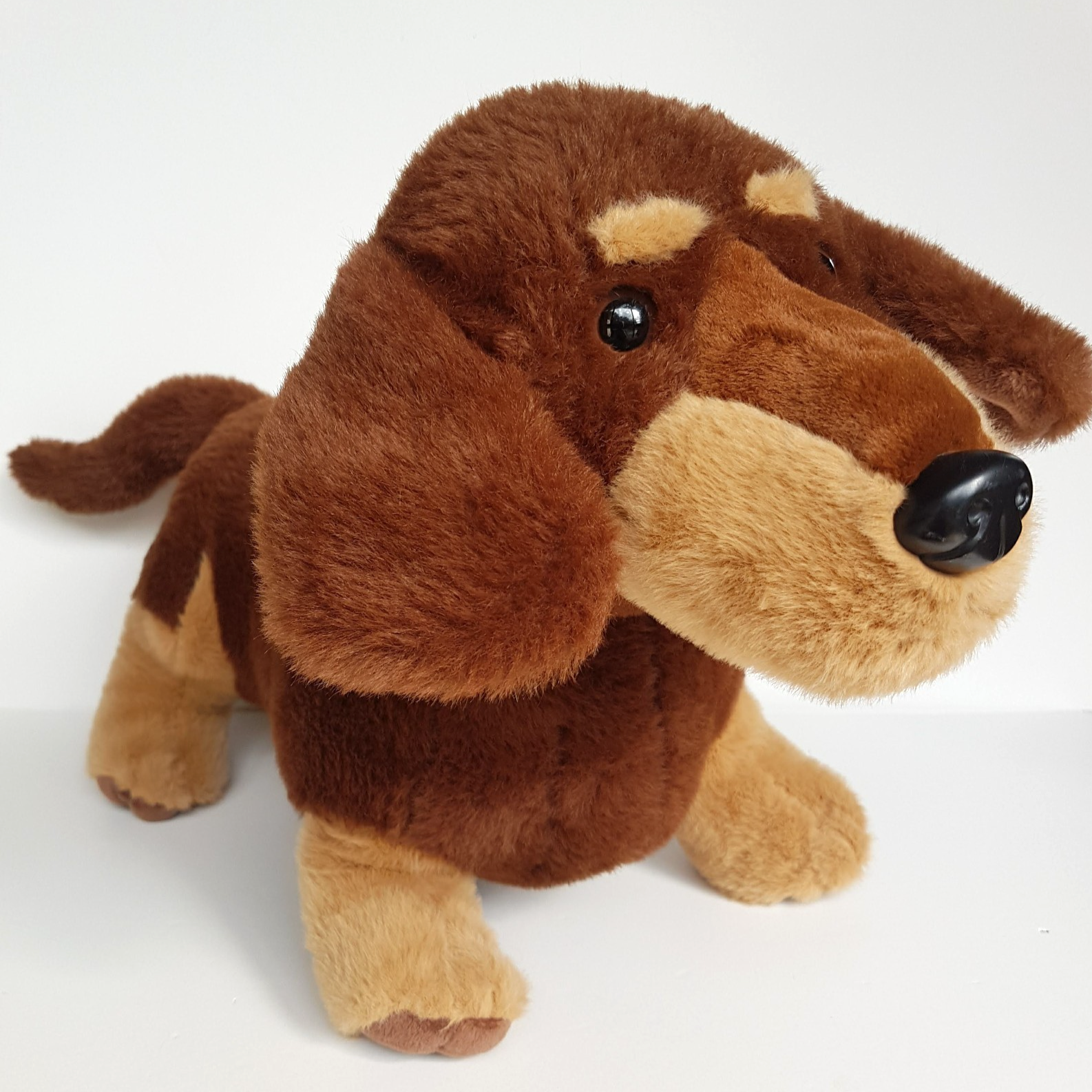 DACHSUND SAUSAGE DOG Plush 41cm Soft Toy Stuffed Animal Pet Cuddly Brown Puppy0