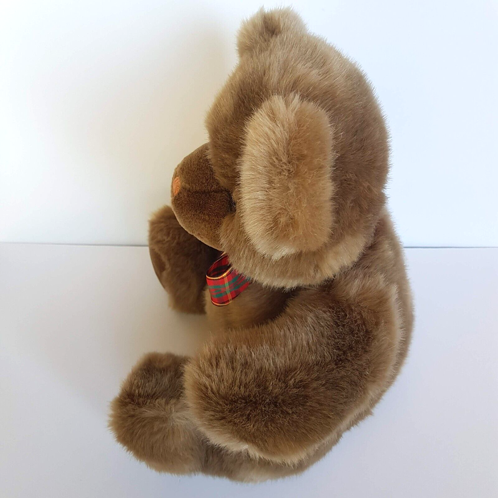 Dreampets Soft BROWN TEDDY BEAR Tartan Bow Plush Stuffed Animal Soft Toy Quality6