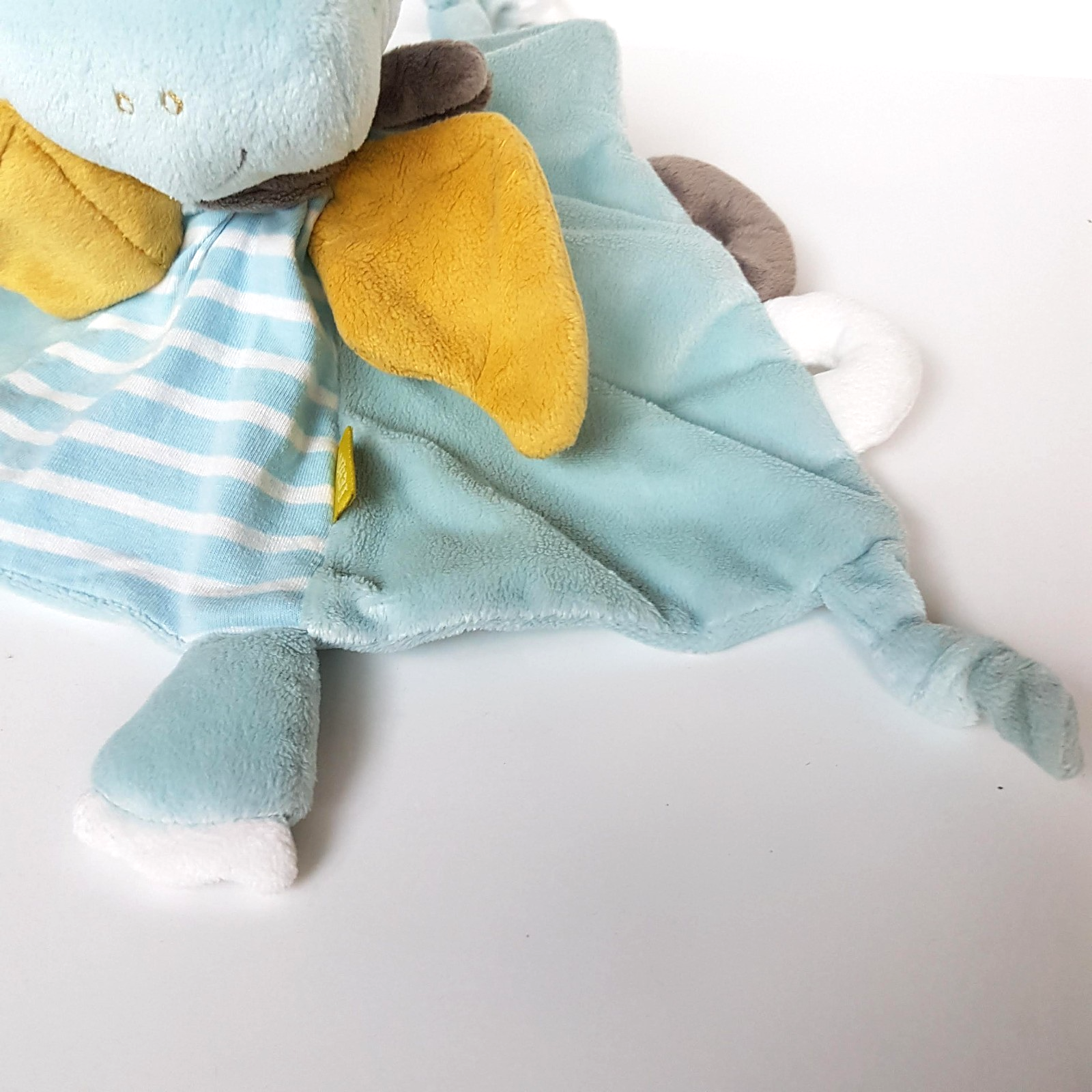 Fehn BLUE DRAGON Lovey Plush RATTLE Security Comforter Blanket Soft Toy Triangle4