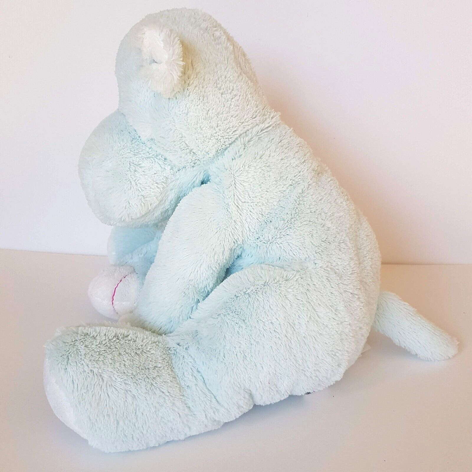 Animal Alley HIPPO Plush Pastel Blue 10” Soft Toy Floppy Lovey Stuffed Animal3