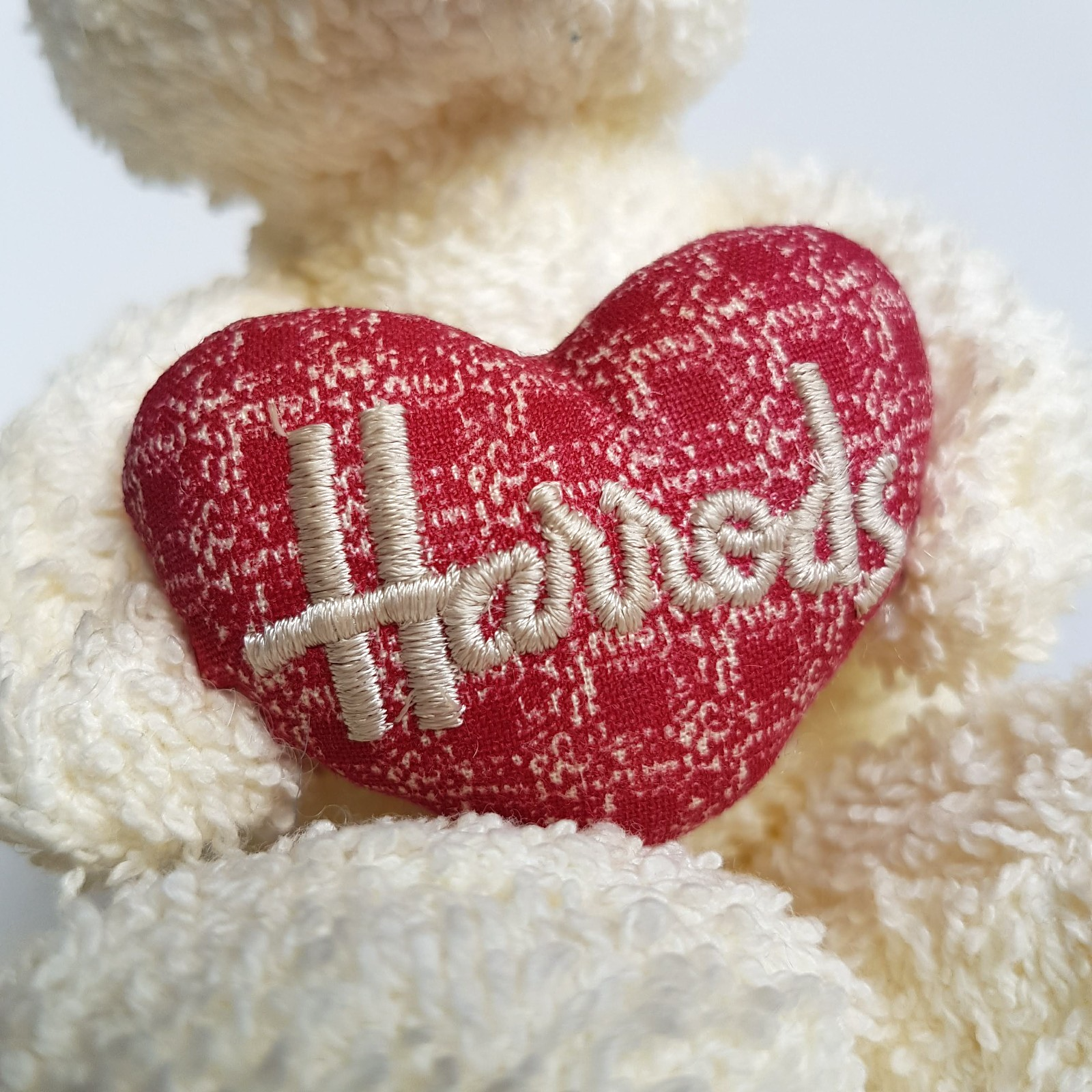 HARRODS HEART TEDDY BEAR 20cm Stuffed Animal Love Heart Soft Toy Cute Beanbag7