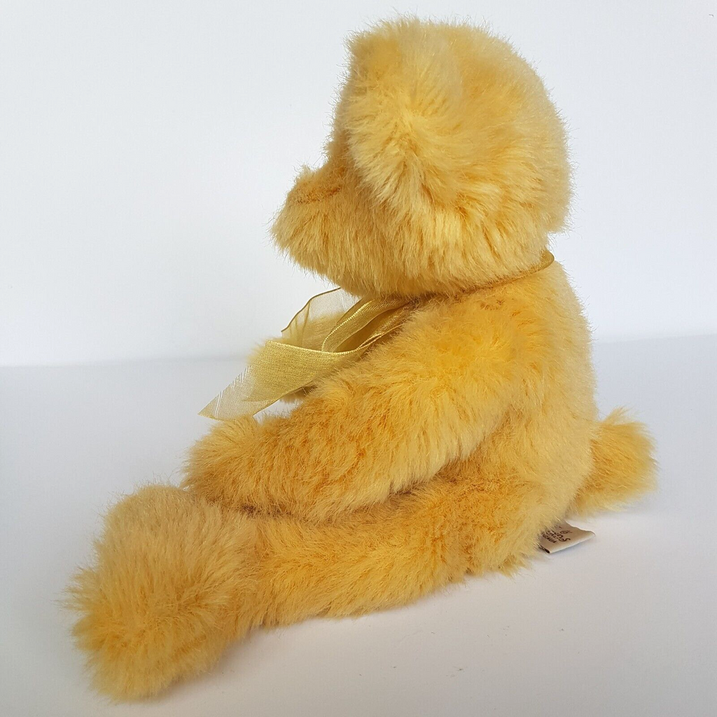 Teddy & Friends YELLOW TEDDY BEAR 29cm Soft Toy Stuffed Animal Plush Beans Bow7