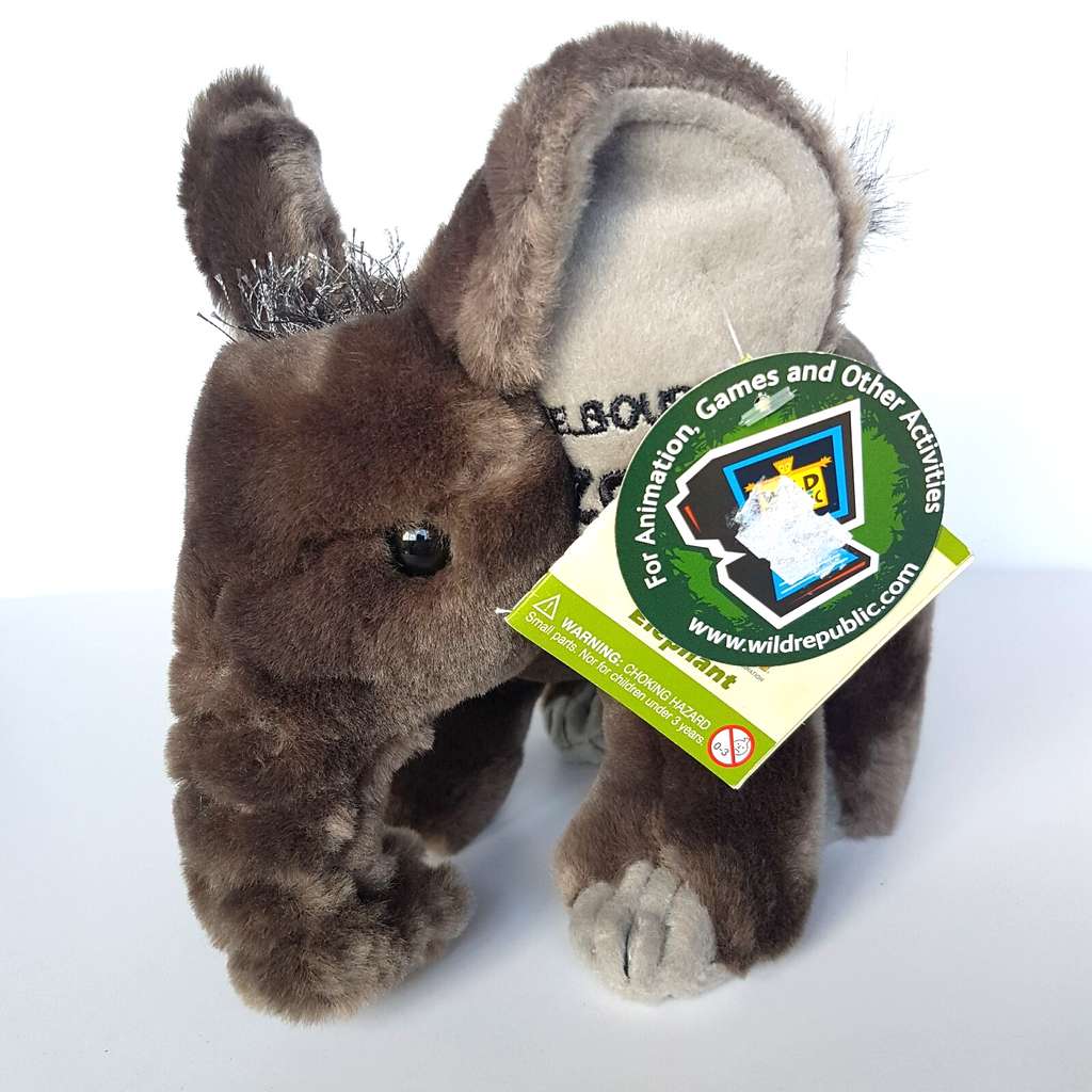 Melbourne Zoo BABY ELEPHANT Cuddlekins Plush 15cm Grey Stuffed Animal Soft Toy0
