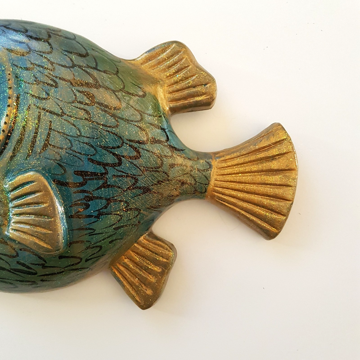 Decorative FISH SEAHORSE Wall Hanging Beach Coastal Wall Art Remo 2002 Signed4