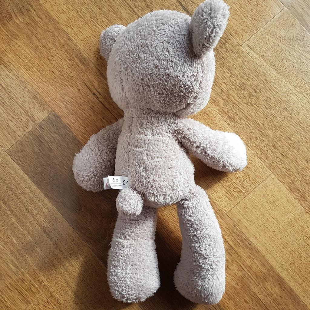 GUND JUMBO 60cm GREY FUZZY Large Gris Teddy Bear Plush Stuffed Animal Soft Toy6