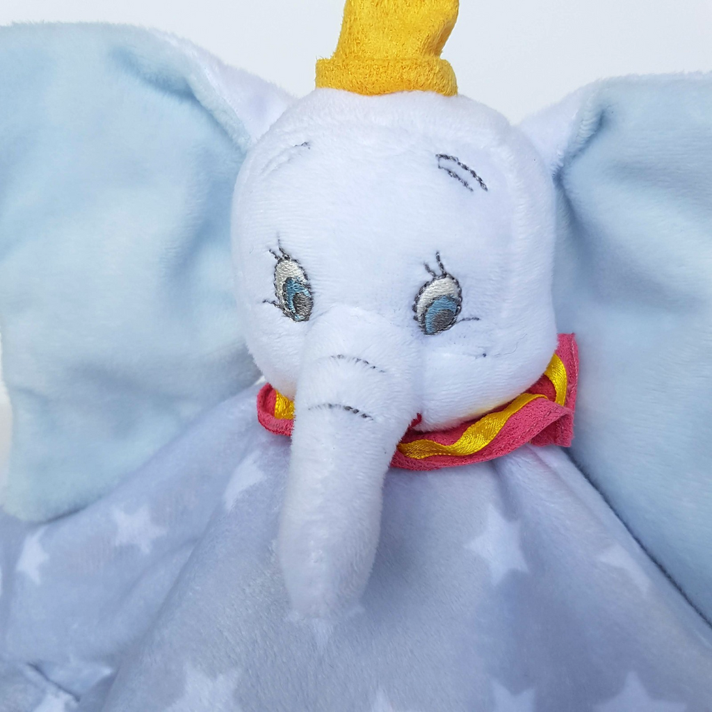 Disney DUMBO ELEPHANT Baby Lovey Comforter Security Blanket Soft Toy Crinkle Ear4