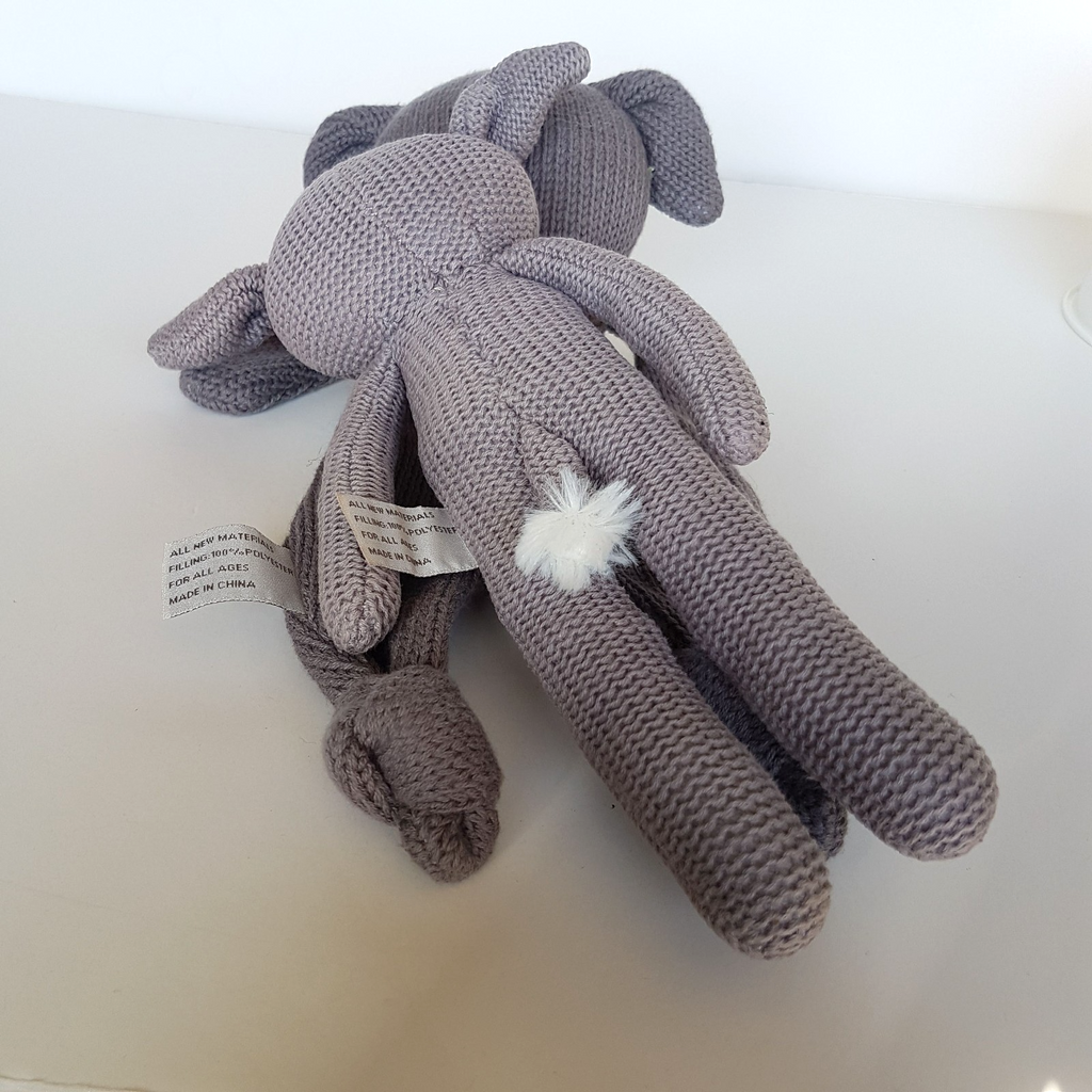 ES Kids DOG LOVEY + RATTLE SET Knit Plush Comforter Security Blanket Soft Toy9