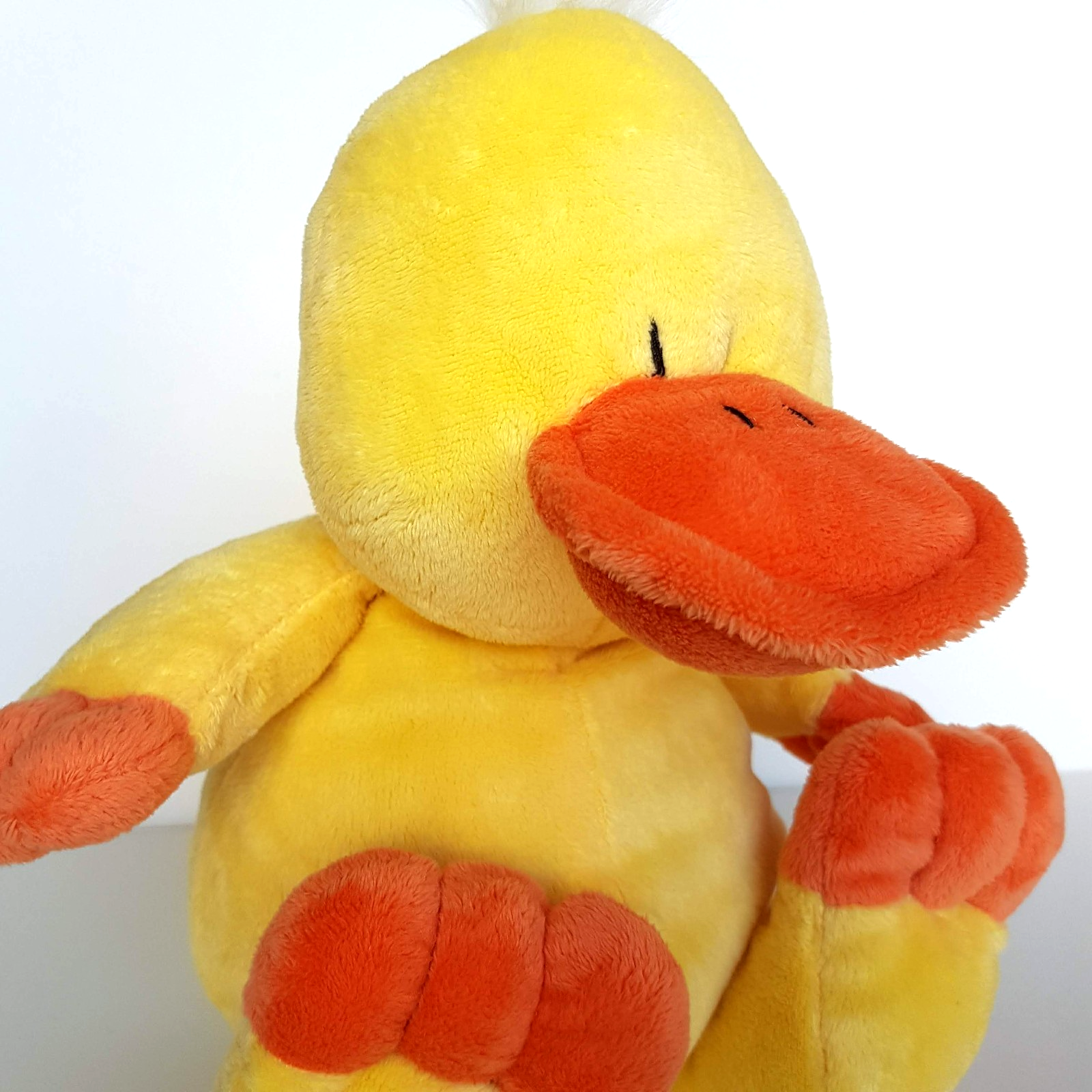 Cute FLOPPY YELLOW DUCK Plush Bird Soft Toy 36cm Farm Stuffed Animal Beanbag Toy3