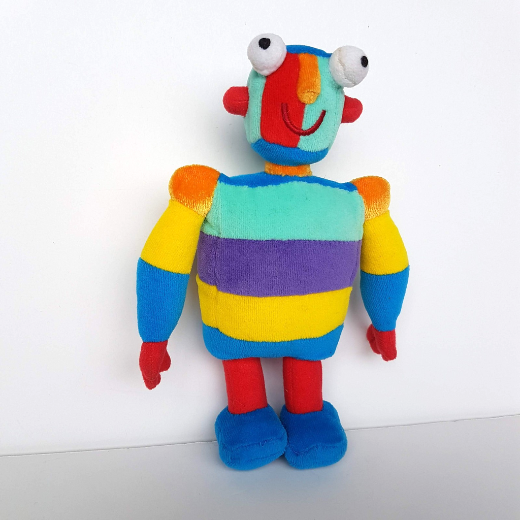 Lego Little Robots STRIPEY ROBOT Plush Velour 20cm Soft Toy Stripe Stuffed Toy1