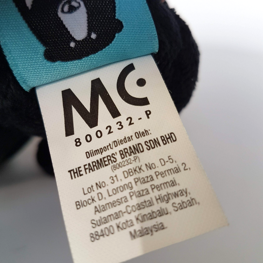 Goodies BLACK SUN BEAR Plush Endangered Soft Toy Beans Stuffed Animal Cuddly10