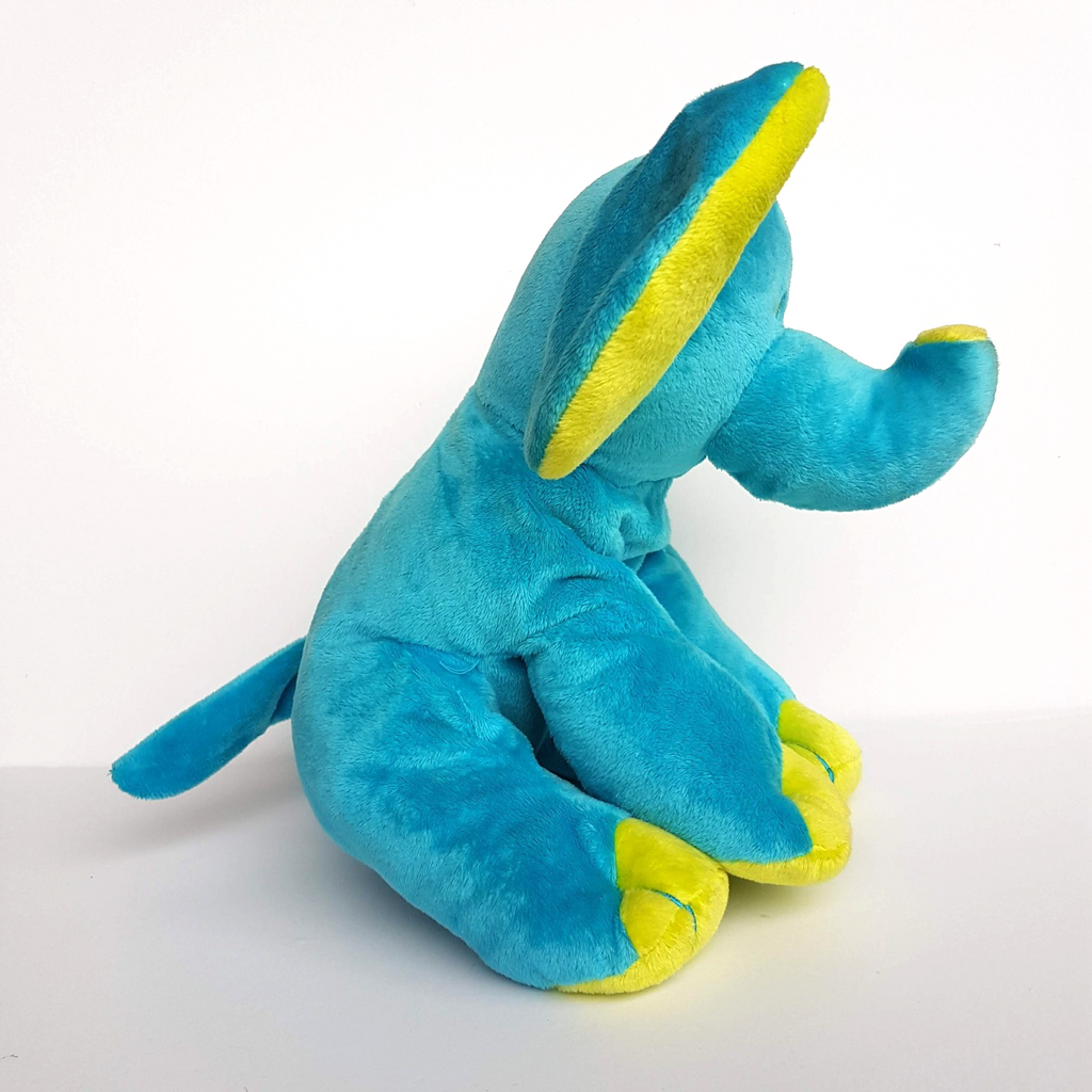 Teddy & Friends ELEPHANT Plush Blue Green Neon Soft Toy Stuffed Animal Floppy4
