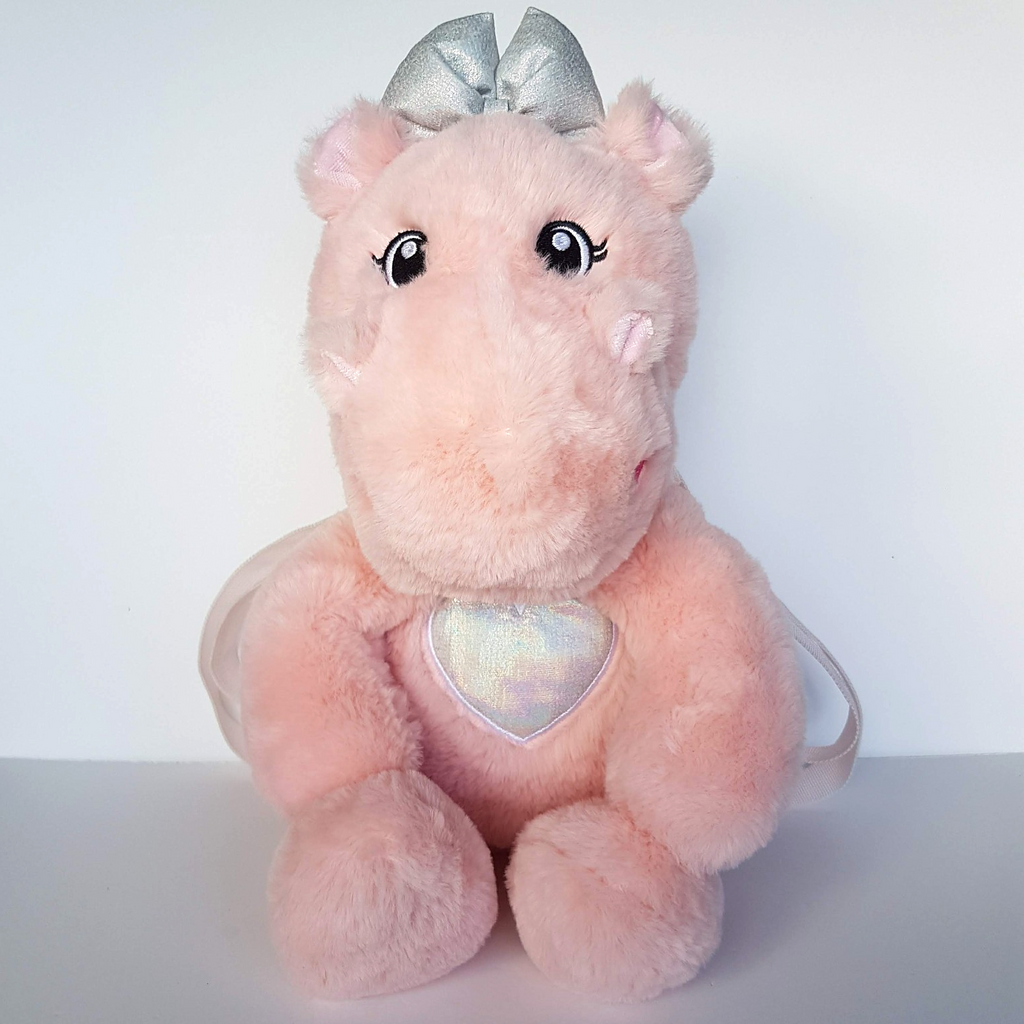Carried Away HIPPO Plush BACKPACK Kids Bag 37cm Soft Toy School Stuffed Animal0