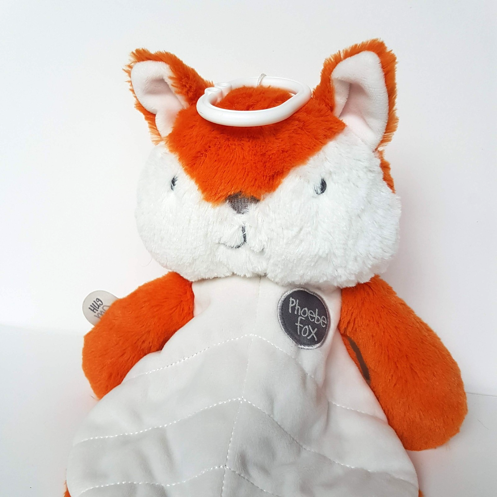O.B Designs PHOEBE FOX Plush Comforter Lovey Security Blanket Hanger Orange Cute2