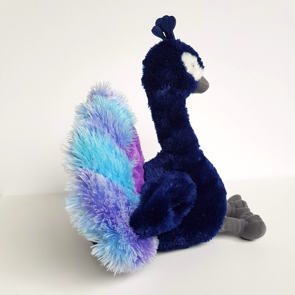 Korimco BLUE PURPLE PEACOCK Bird Plush 29cm Stuffed Animal Soft Toy Lil Friends6
