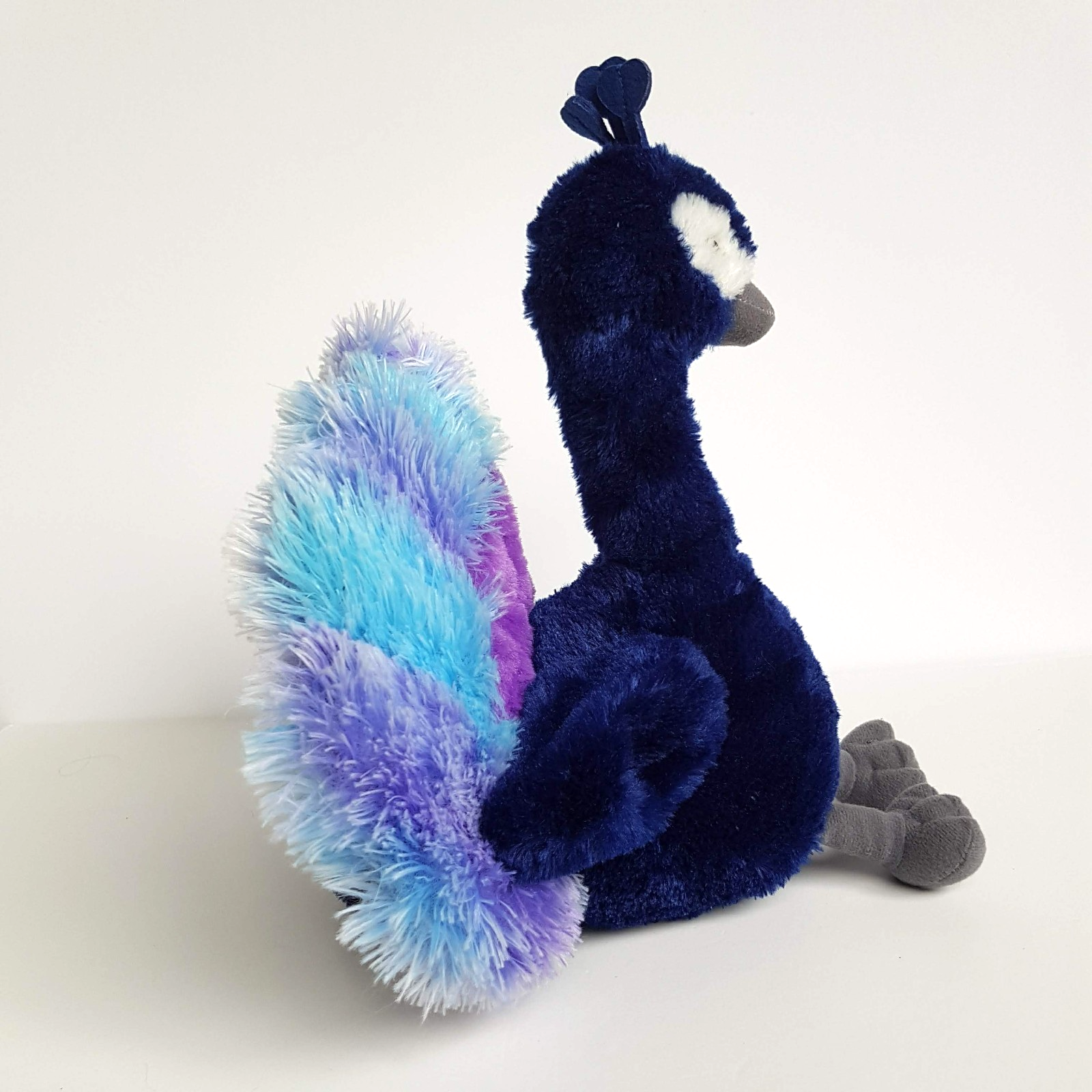 Korimco BLUE PURPLE PEACOCK Bird Plush 29cm Stuffed Animal Soft Toy Lil Friends6