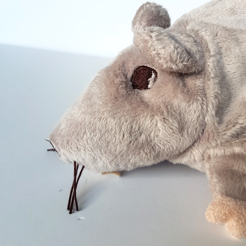 Ikea MINNEN RATTA RAT MOUSE Warm Grey 21cm Plush Stuffed Animal Rodent Soft Toy10