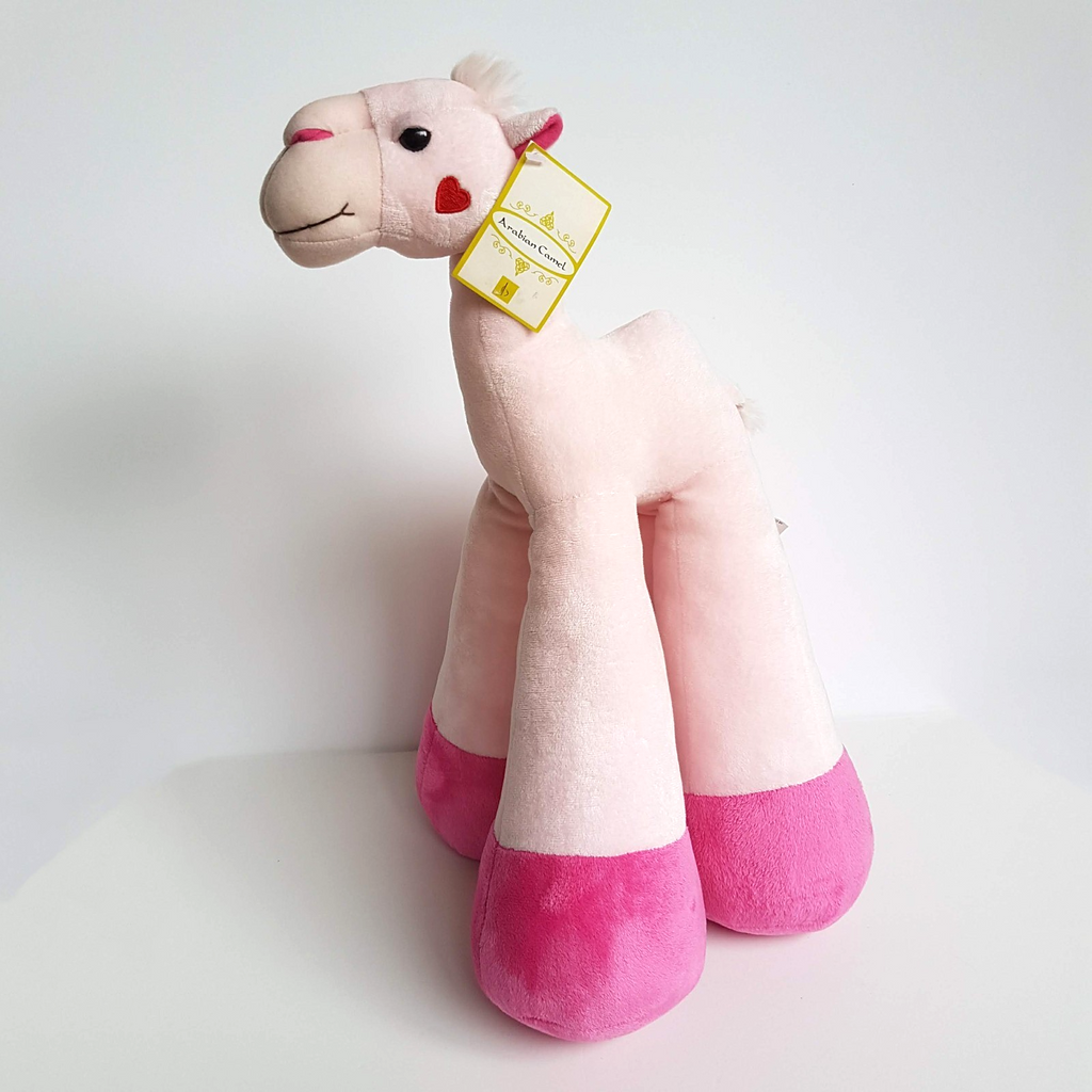Bambino ARABIAN CAMEL FUNNY FEET Large Pink Plush 46cm Stuffed Animal Soft Toy0