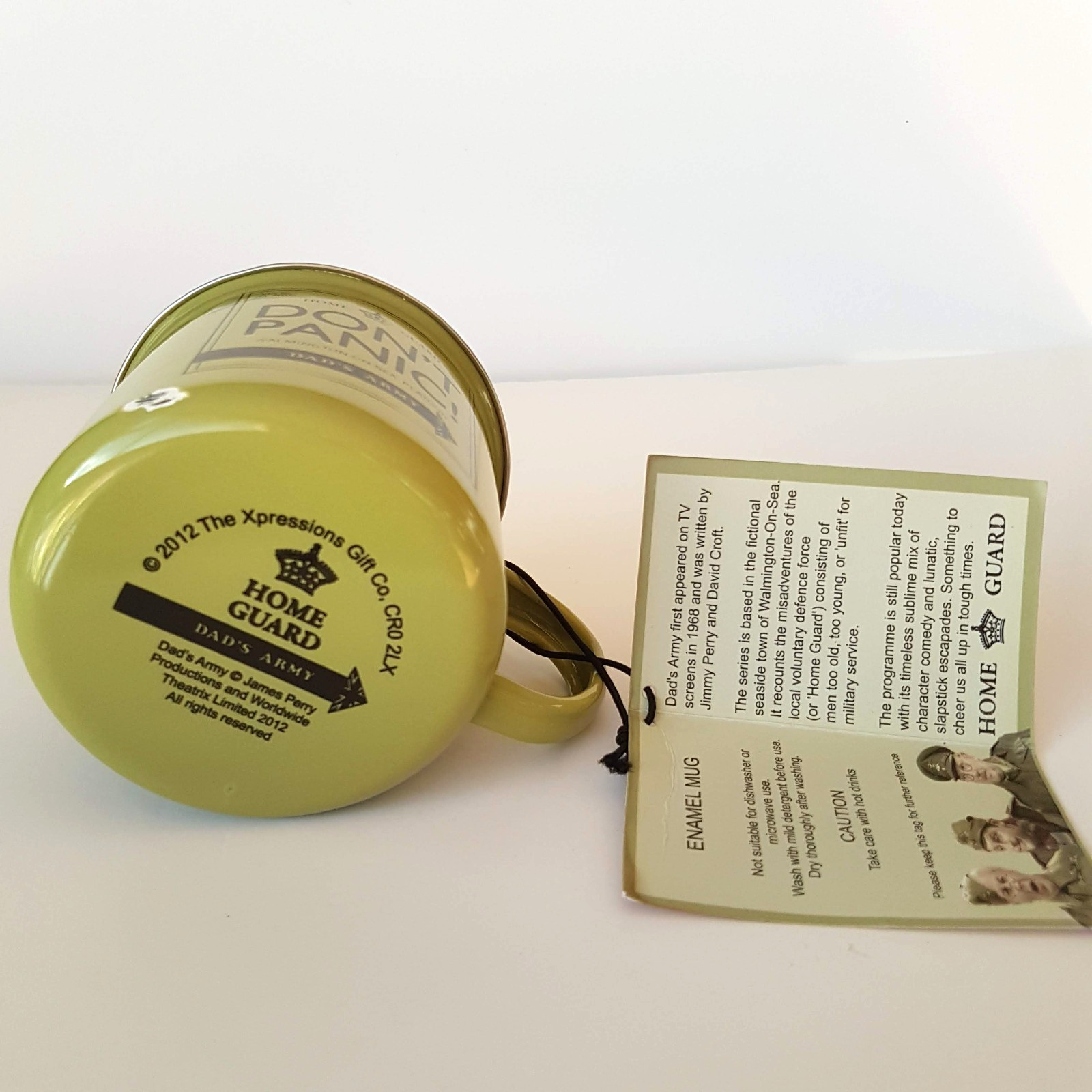 Dad's Army DON'T PANIC ENAMEL MUG 2012 Military Comedy TV Series CHIPPED Gift11