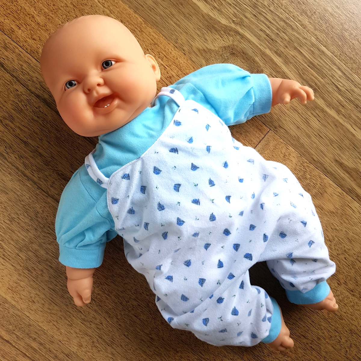 Vintage Berenguer WEIGHTED BABY DOLL 52cm Blue Eyes Happy Infant Chubby Lifelike0