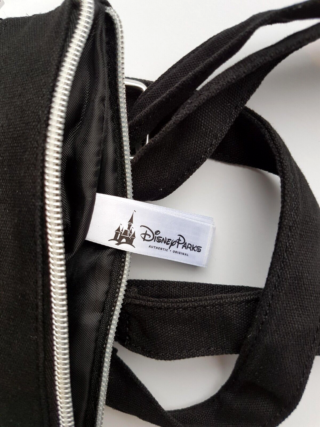 DISNEY PARKS Mickey Mouse Bag Black White Stripes Crossbody Canvas Shoulder Bag5