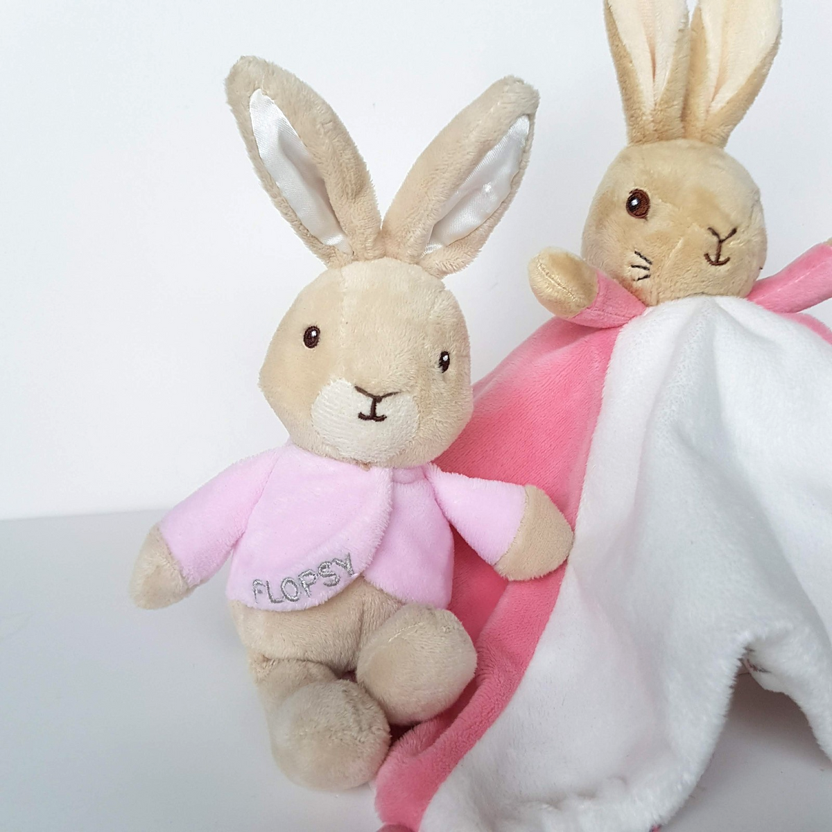 Peter Rabbit FLOPSY Lovey + Plush RATTLE Security Comforter Sleep Baby Soft Toy3