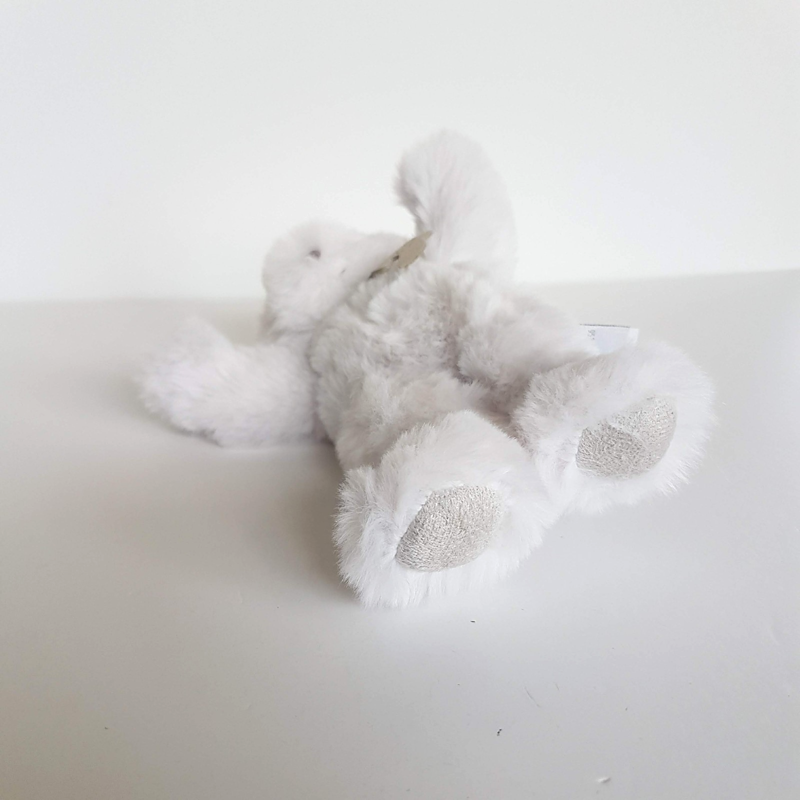 Histoire D'Ours TEDDY BEAR Plush 19cm White Stuffed Animal Small Soft Toy Floppy4
