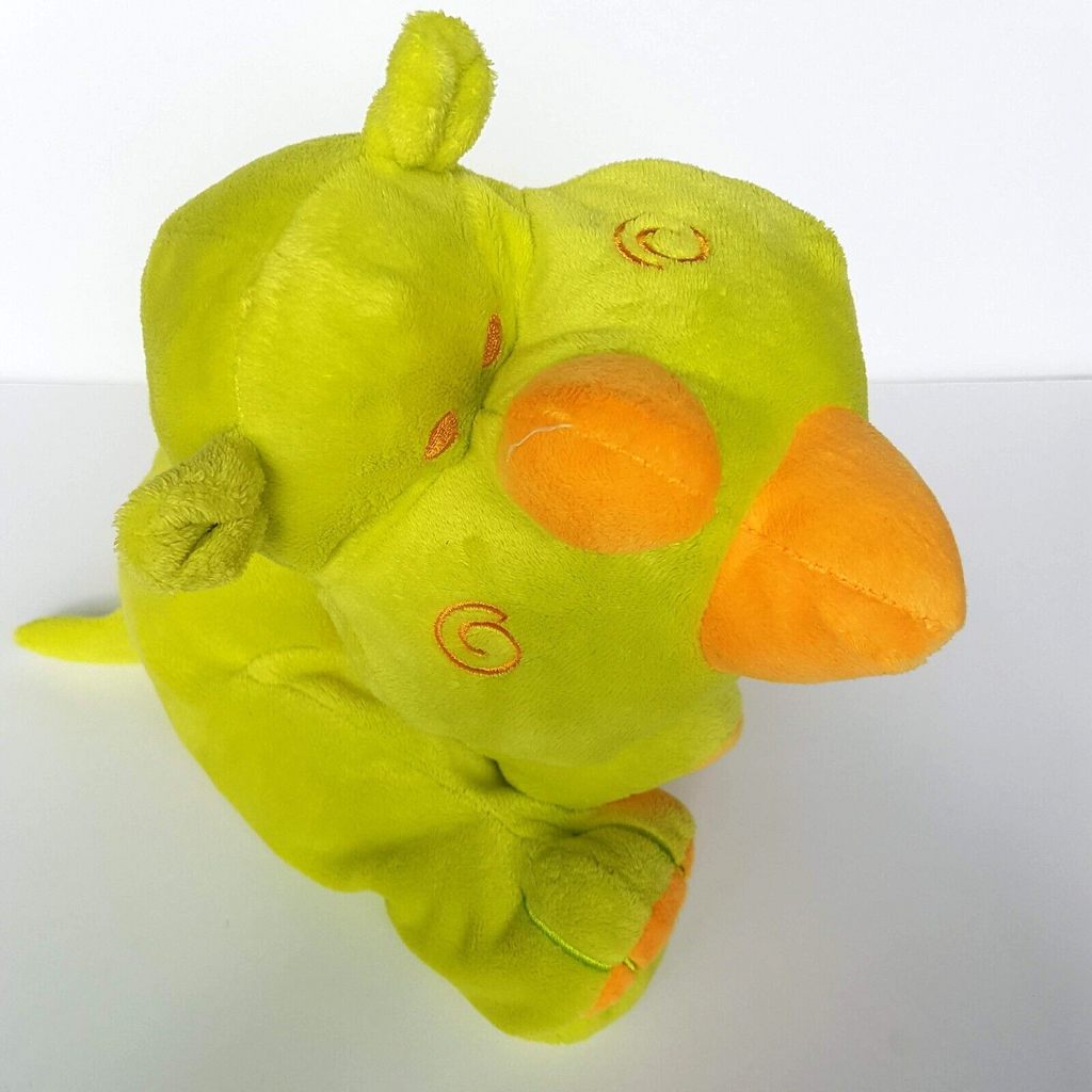 Floppy NEON RHINO Plush Green Orange 23cm Soft Toy Stuffed Animal Cardeaux Cute2
