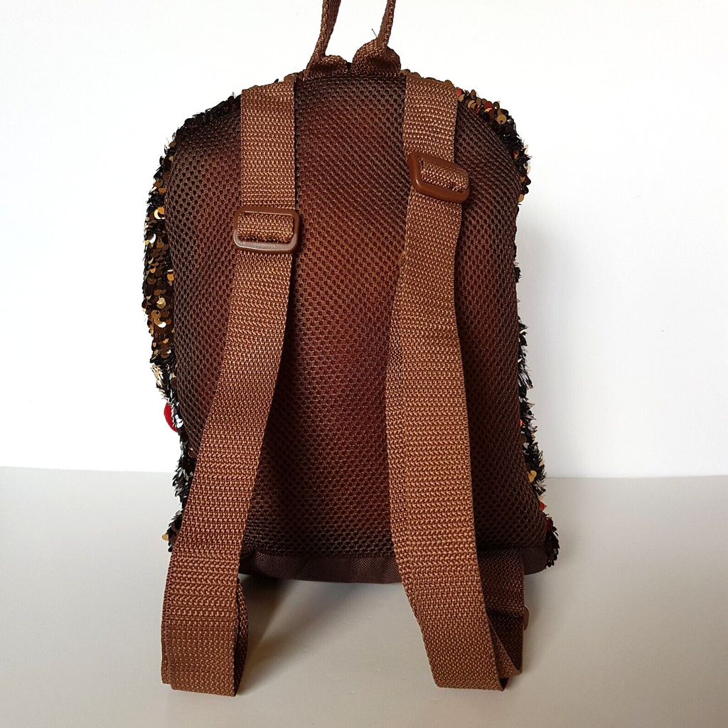 TY Sequin BRUTUS DOG Backpack Sequin Puppy Kids Animal Backpack School Bag Brown8