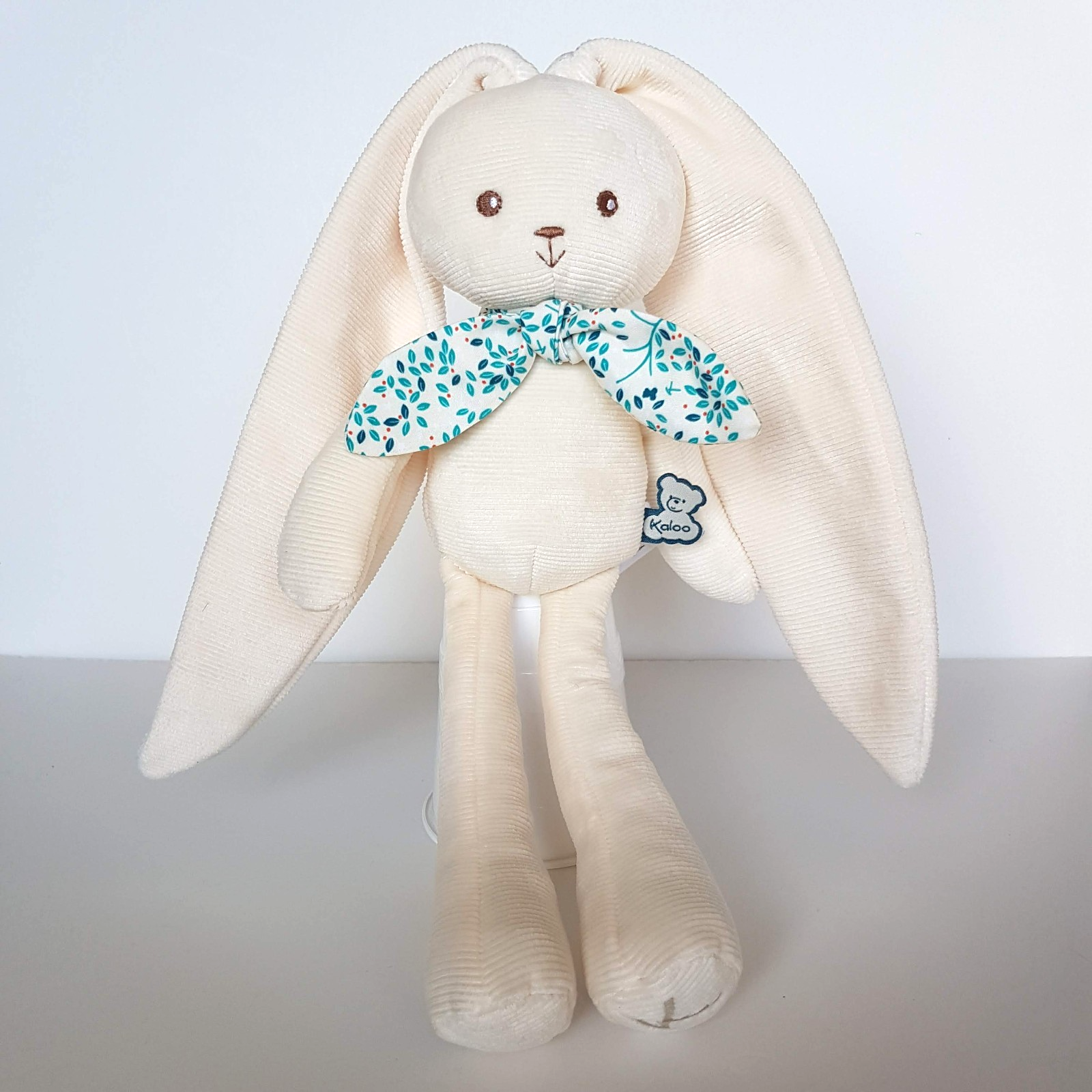 KALOO Baby BUNNY RABBIT Plush 31cm Stuffed Animal Soft Toy Corduroy Cream Floppy0
