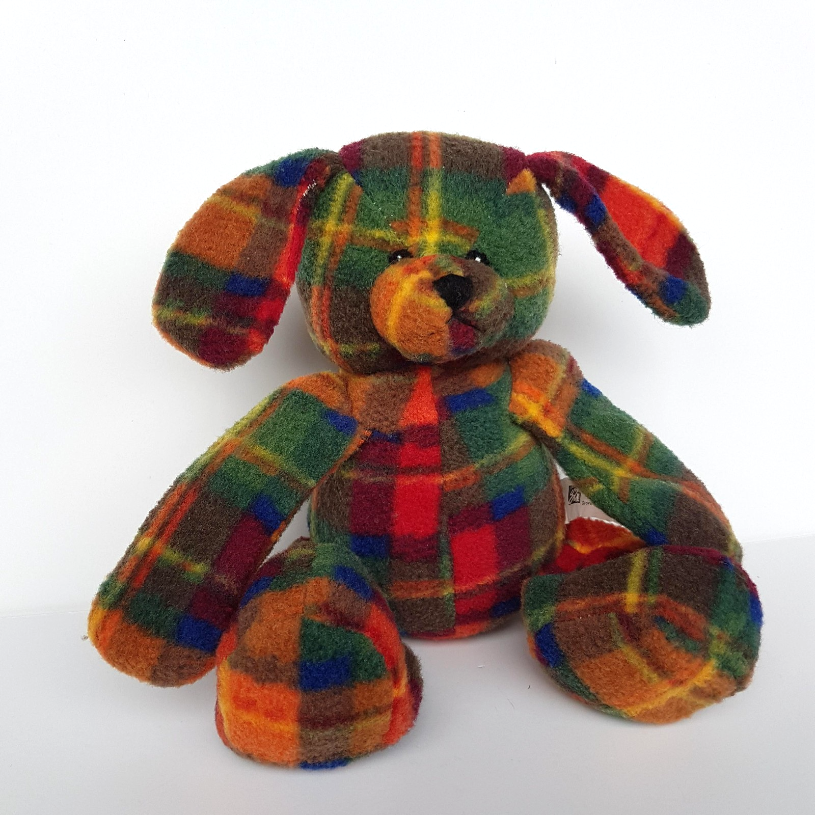 Floppy TARTAN PLAID RABBIT Plush 29cm Stuffed Animal Soft Toy Christmas Toys3