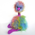 Jellycat RAINBOW POMPOM OSTRICH 37cm Retired Stuffed Animal Bird Soft Toy Cute0