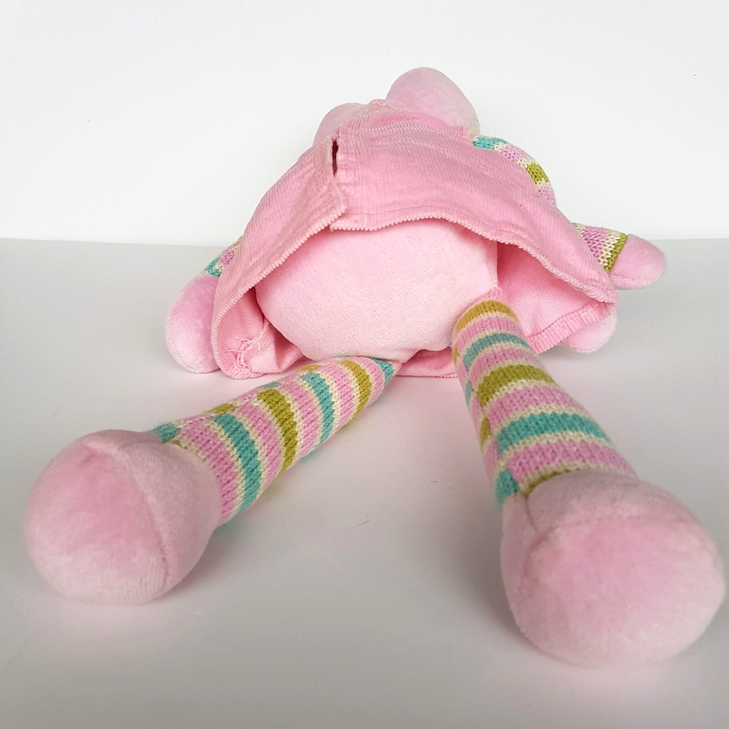 Boyle MUM & BABY PINK FROG Plush 34cm Stuffed Animal Knit Corduroy Soft Toy Cute9