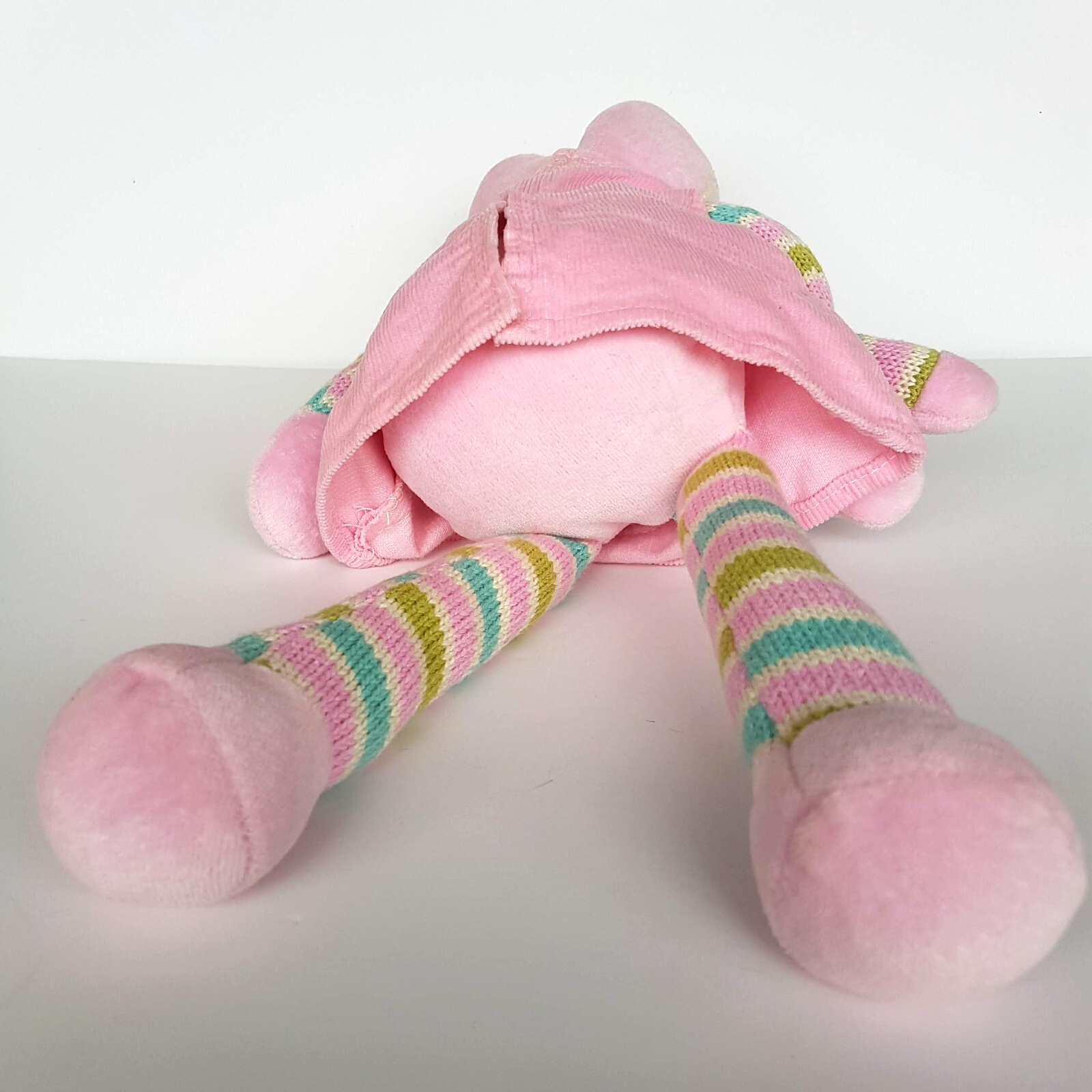 Boyle MUM & BABY PINK FROG Plush 34cm Stuffed Animal Knit Corduroy Soft Toy Cute9