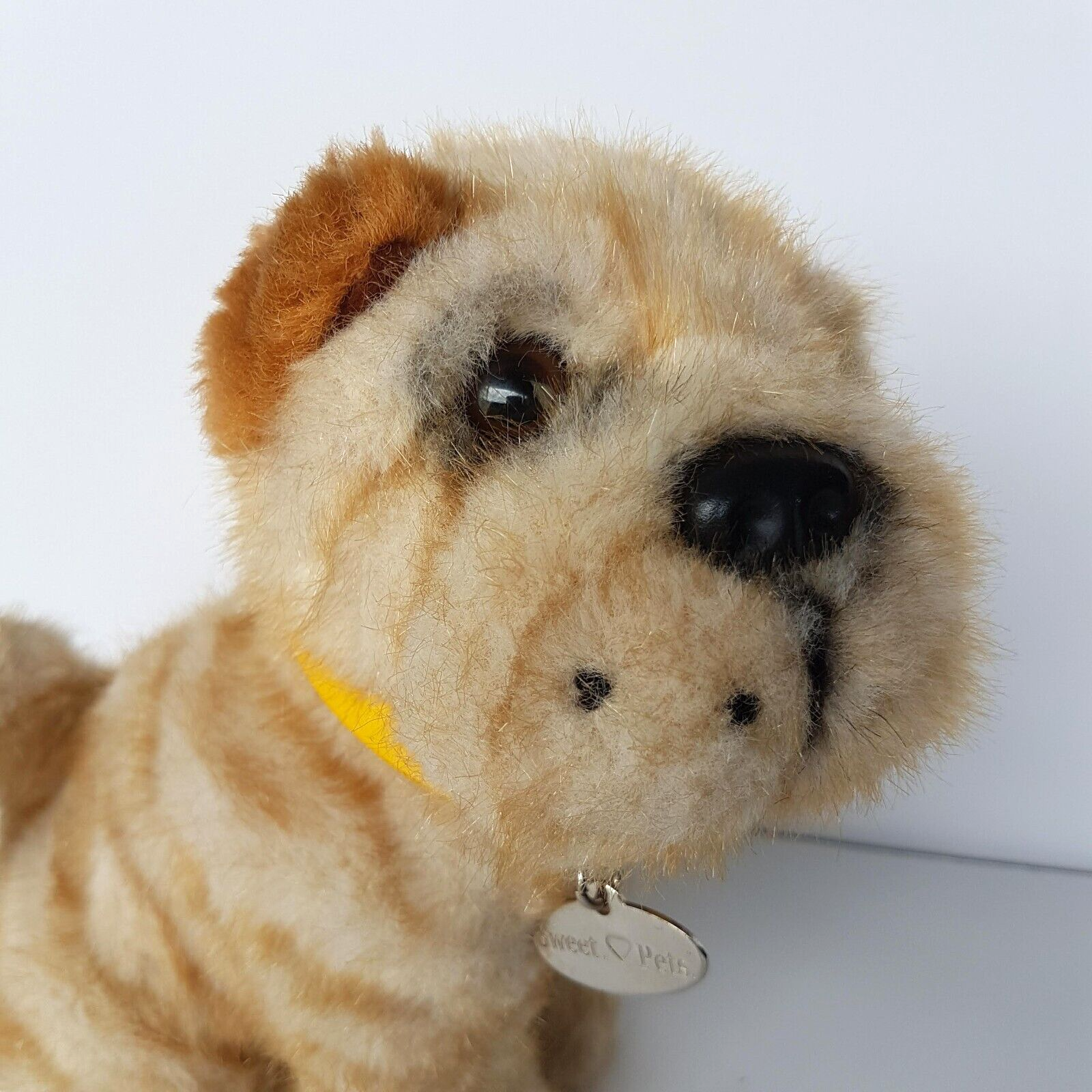 SHAR PEI Puppy DOG Playful Plush Stuffed Animal Small Soft Toy Cute Pet Collar4