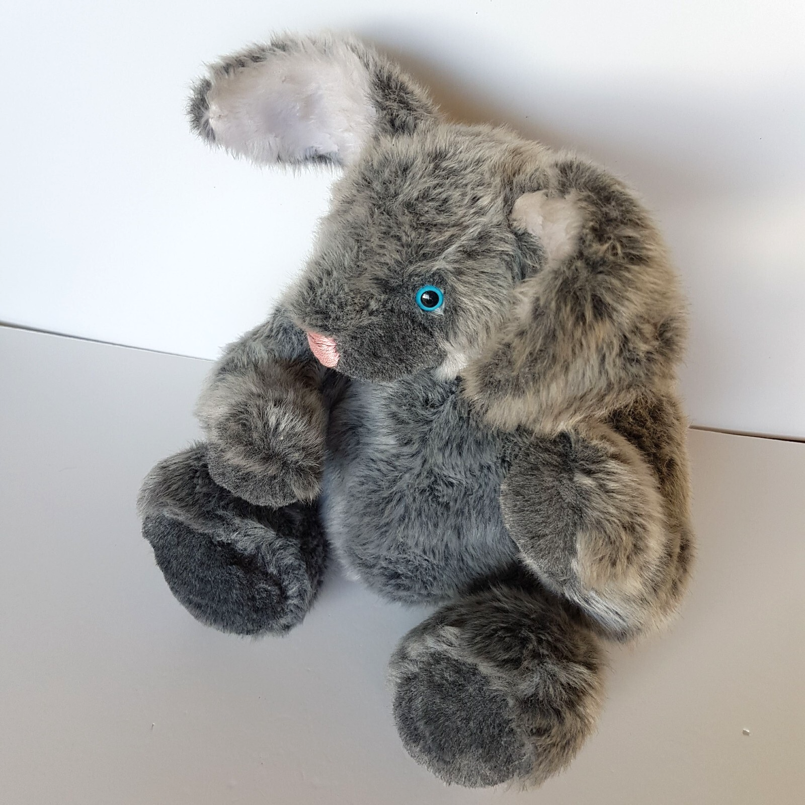 Jointed HANDMADE GREY BUNNY RABBIT 34cm Plush Weighted Stuffed Animal Soft Toy7
