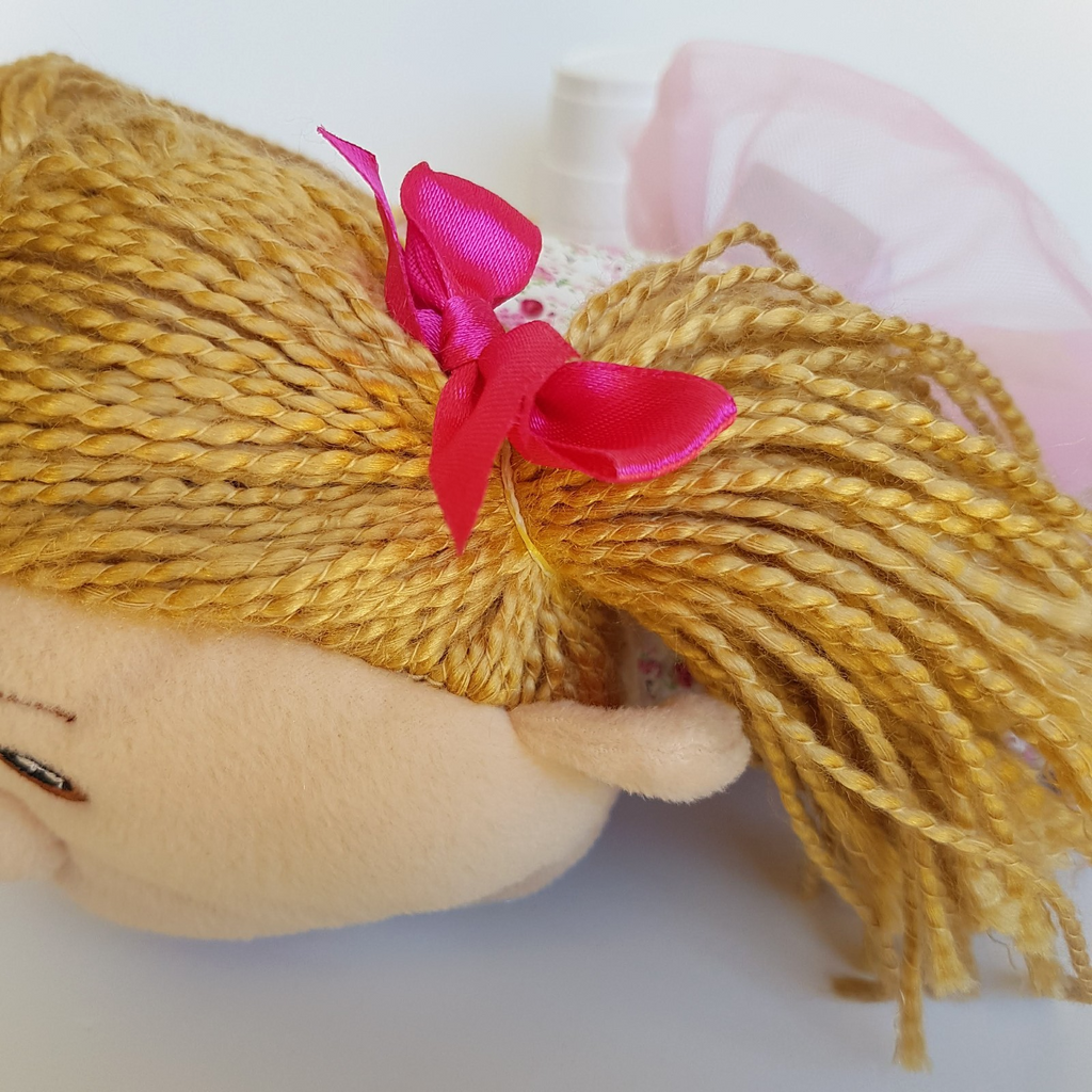 Kmart HAND PUPPET Girl Pink Tutu Floral Stuffed Kids Pretend Play Soft Toy5