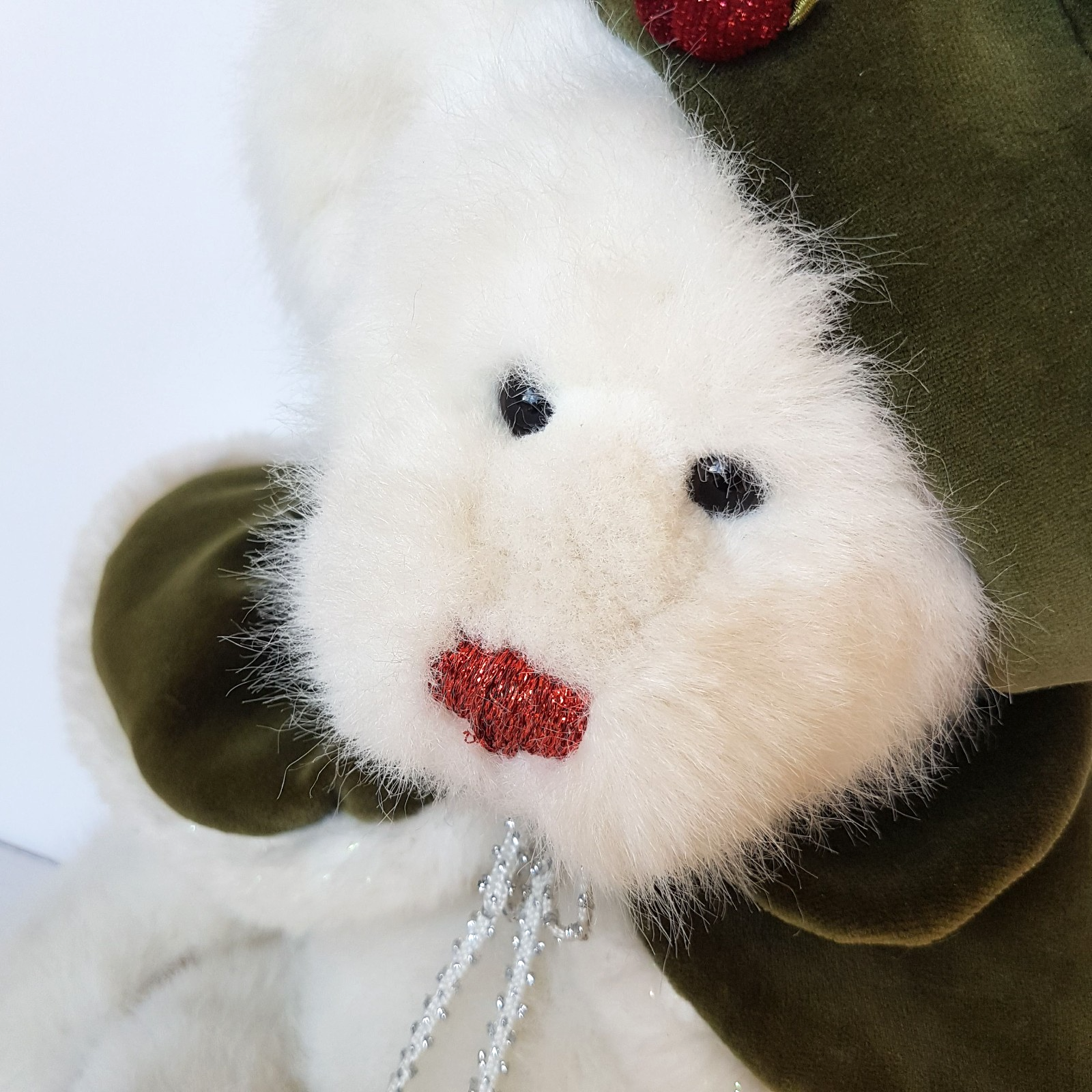 Large Russ TEDDY BEAR CRYSTAL 44cm White Snow Christmas Stuffed Animal Soft Toy5