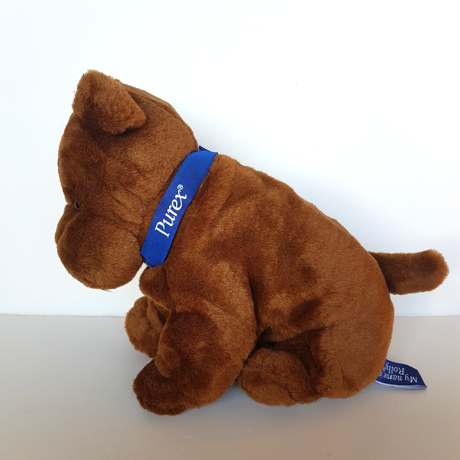 Purex ROLLY SHARPEI DOG 22cm Advertising Plush Soft Toy Stuffed Animal Puppy3