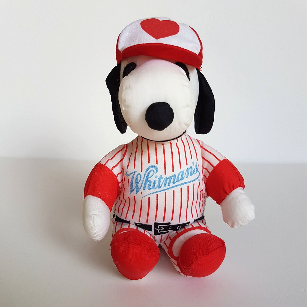 Peanuts SNOOPY WHITMAN'S Baseball DOG Plush 17cm Soft Toy Taffeta Stuffed Animal1