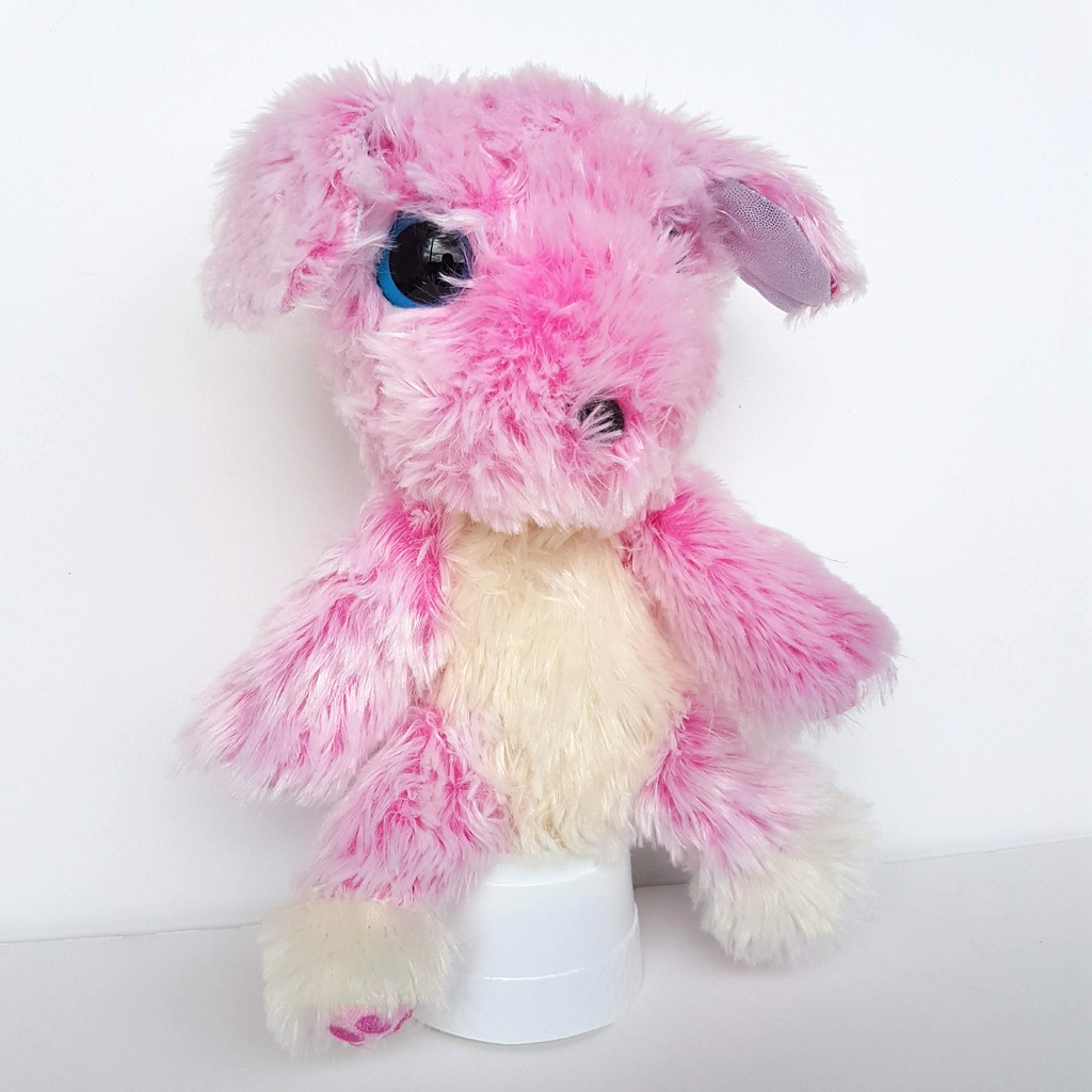 Moose SCRUFF a LUVS DOG Plush PINK PUPPY 25cm Stuffed Animal Sparkly Soft Toy2