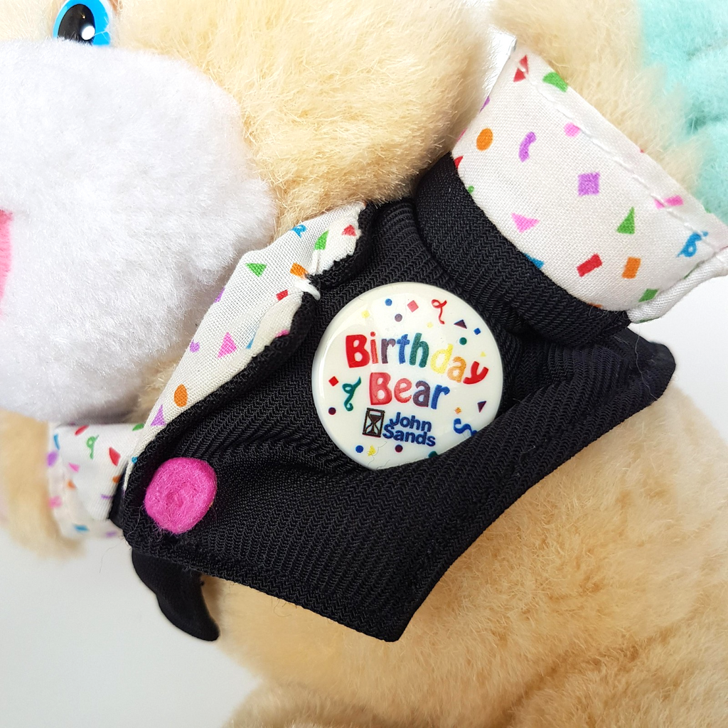 John Sands BIRTHDAY BEAR Teddy Bear 24cm Plush Stuffed Animal Celebrate Soft Toy12